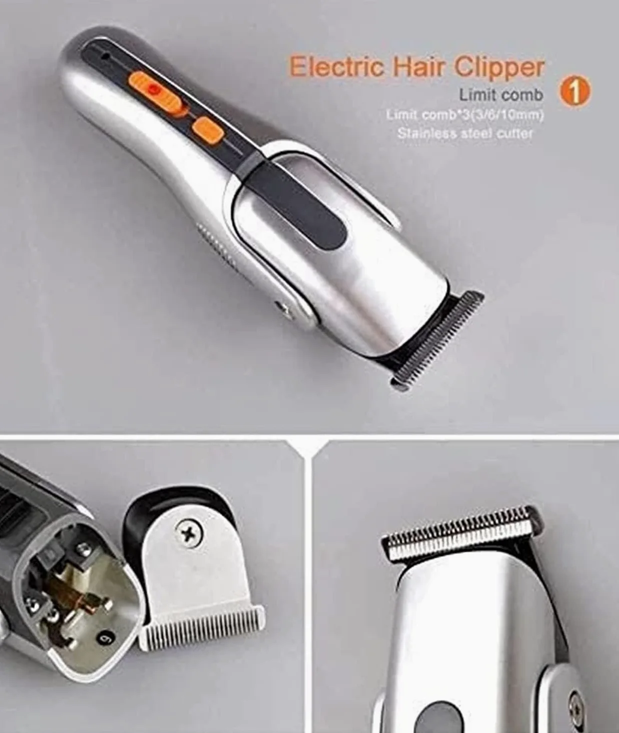 Cortapelos para hombres, kit de aseo 5 en 1, recortador de barba profesional, recargable, multiusos, para bigote, resistente al agua, para nariz y orejas, ideal