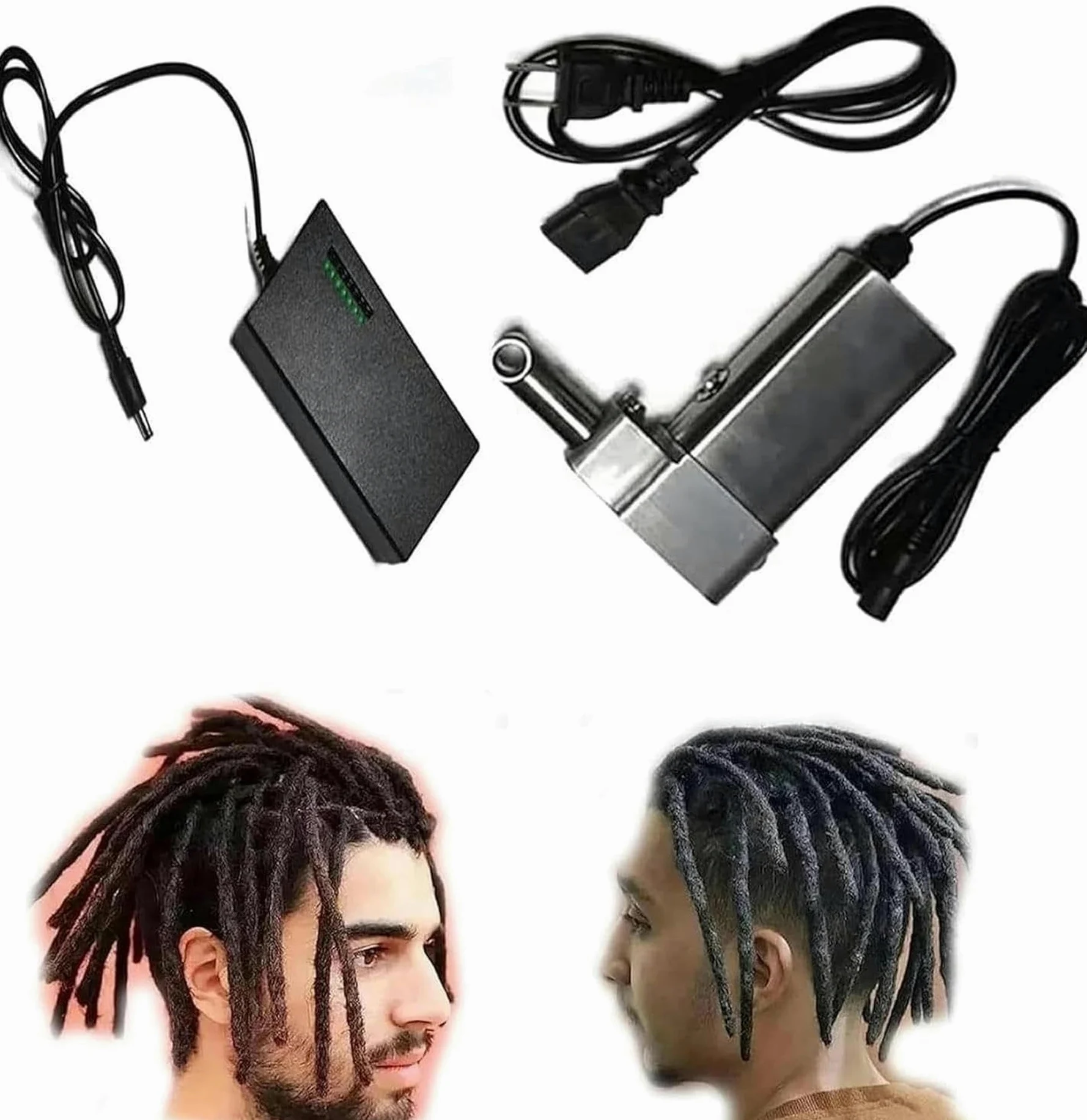 Máquina eléctrica para hacer rastas, máquina para hacer trenzas de crochet con rastas, kit de herramientas para hacer rastas, 20 agujas de crochet automáticas, crea fácilmente tu propio peinado sinté
