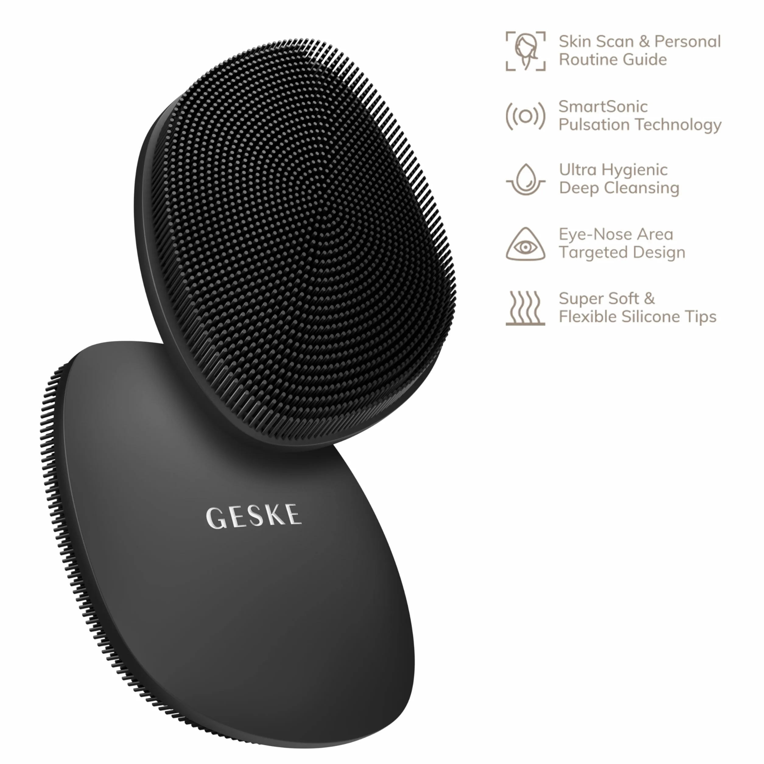 GESKE SmartAppGuided Cepillo Facial 4 en 1 Silicona Limpieza Piel Profesional