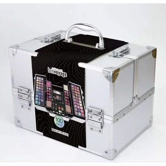 Bonvoyage Kit Maquillaje Mujer con Sombras de Ojos, Colorete, Pintalabios, Máscaras de Pestañas y Brochas