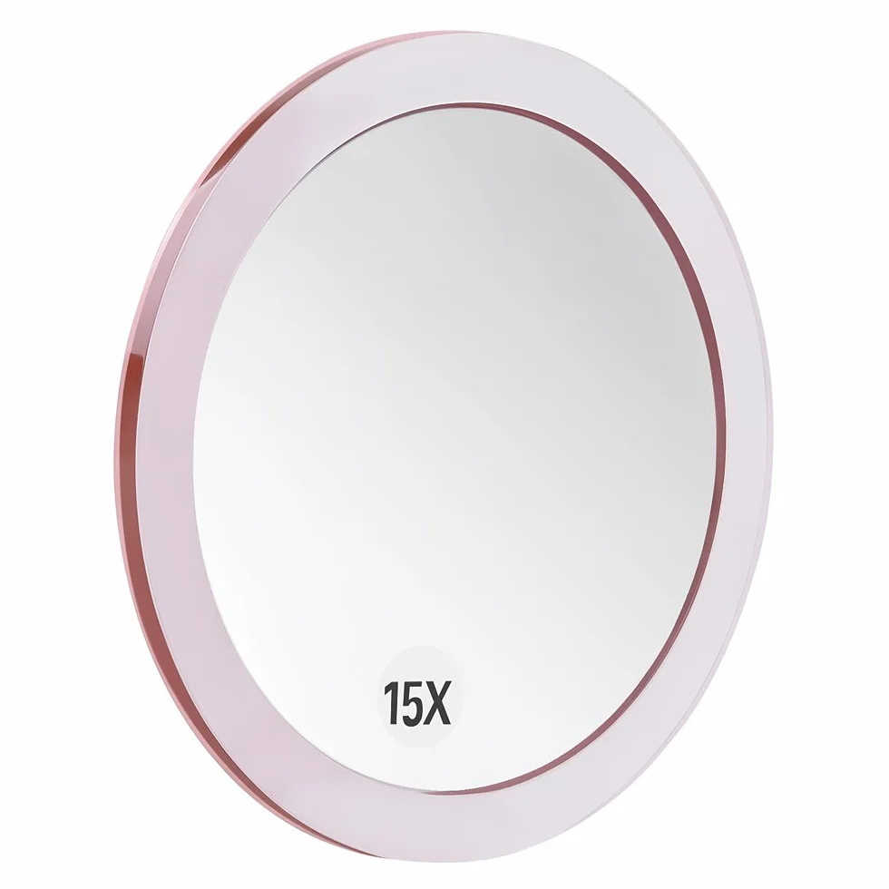 SANTOO Espejo de Aumento 15cm con Ventosas para Maquillaje