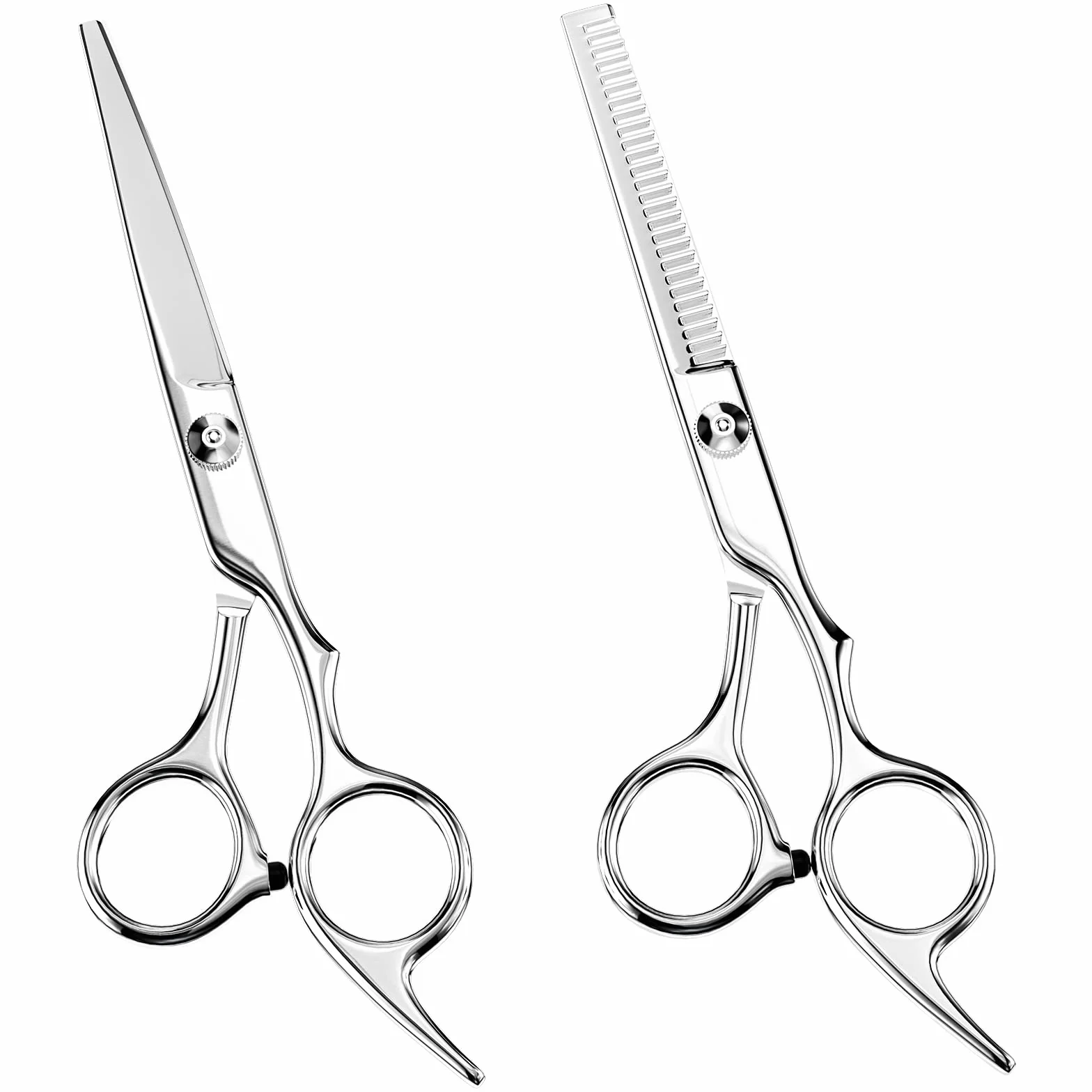 Uootach Tijeras de Peluquería 2 Piezas, Corte Ultra Afilado y Preciso, Adelgazar y Dar Forma