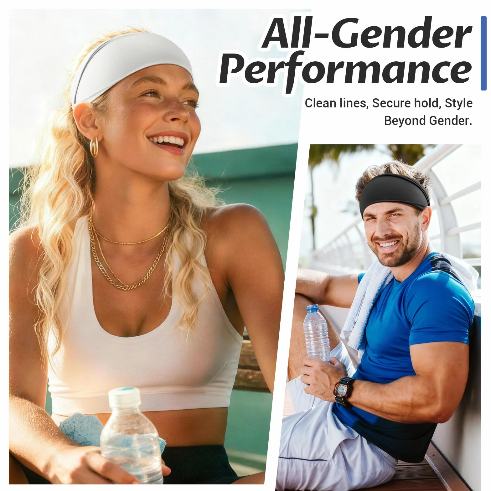 6Pcs Diadema Mujer Hombre Suaves Antideslizantes Headband Accesorios Pelo Running Yoga Fitness