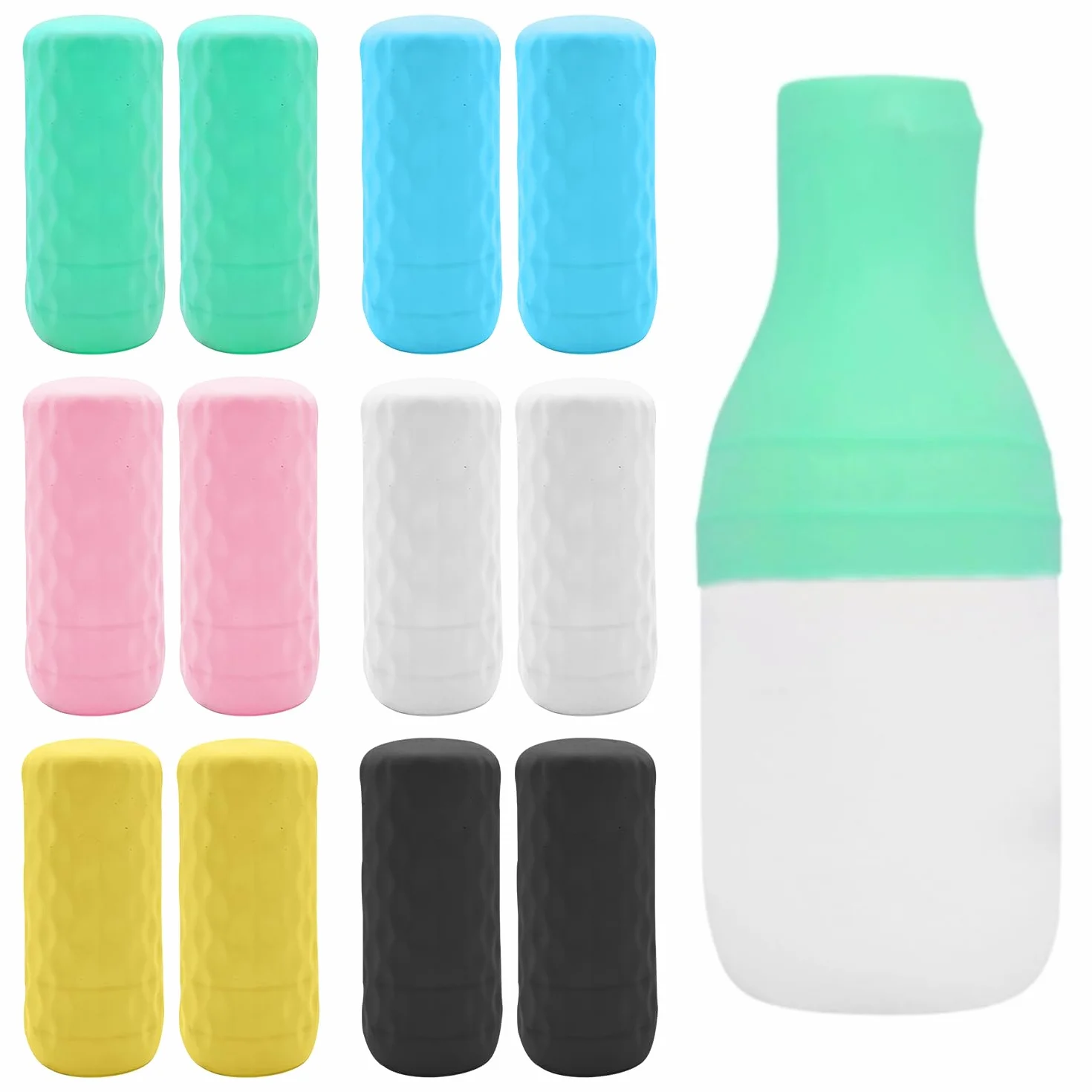 Fundas de Silicona a Prueba de Fugas 12 Piezas para Viaje Artículos de Tocador Champú