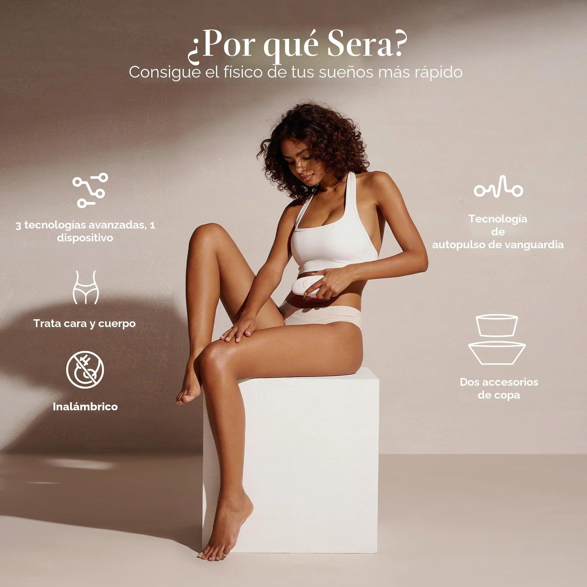 Project E Beauty SERA Contorno corporal al vacío EMS Terapia de luz LED Reduce grasa corporal