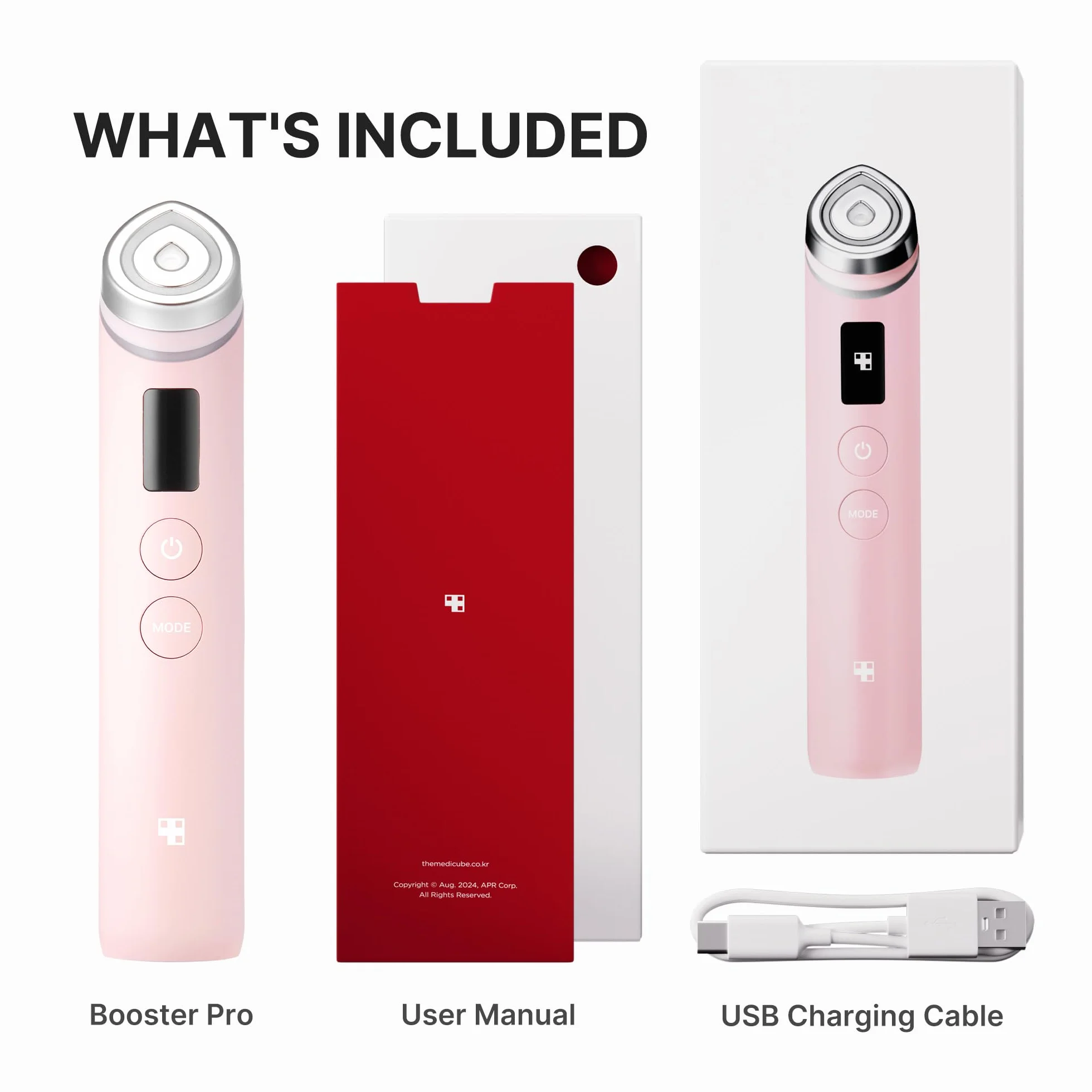 Medicube AGE-R Booster Pro Pink Dispositivo de Belleza 6 en 1 para Glass Skin Cuidado de la Piel Coreano