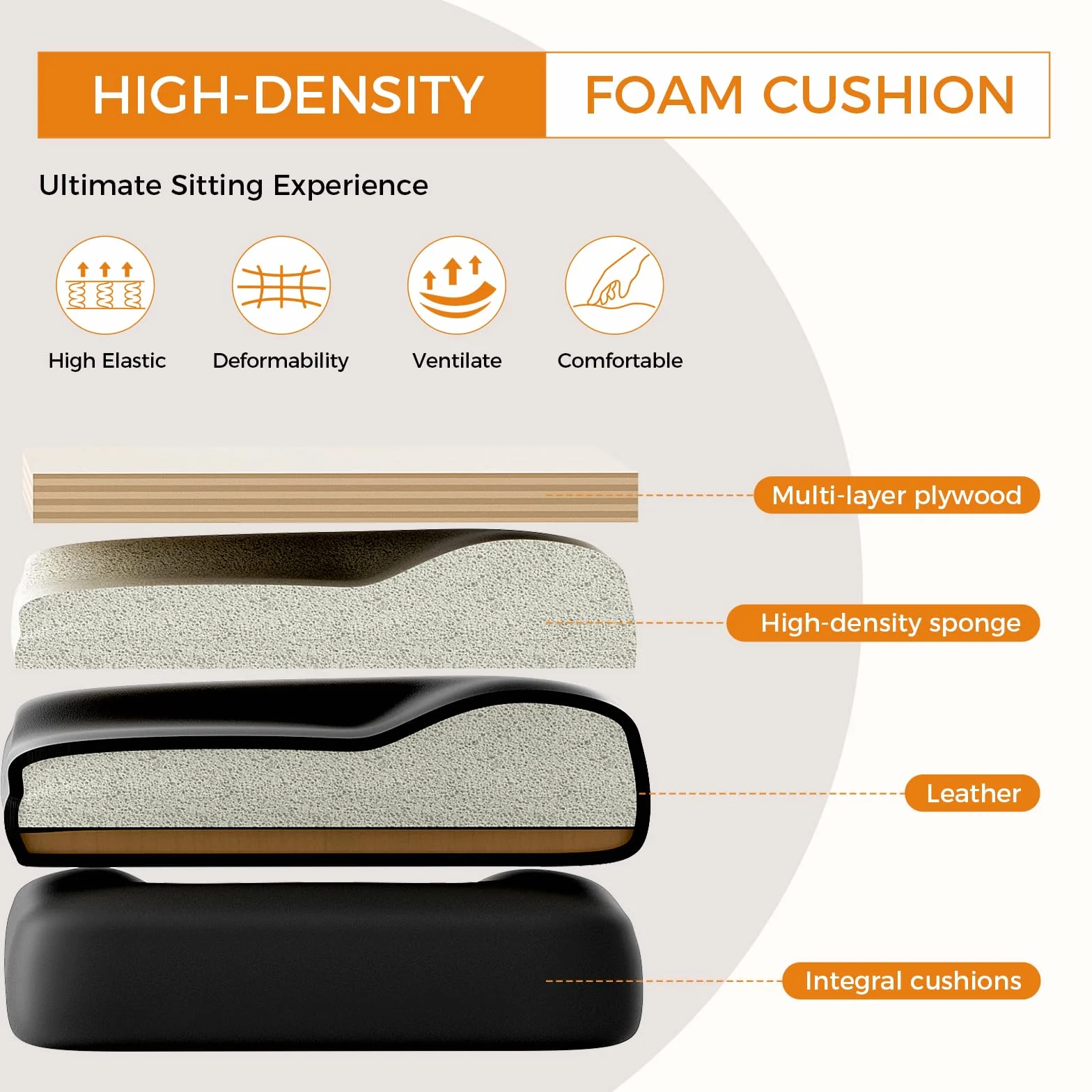 Sillón de Peluquería Hidráulico Reclinable 360° 63 x 54 x 92-105 cm Negro