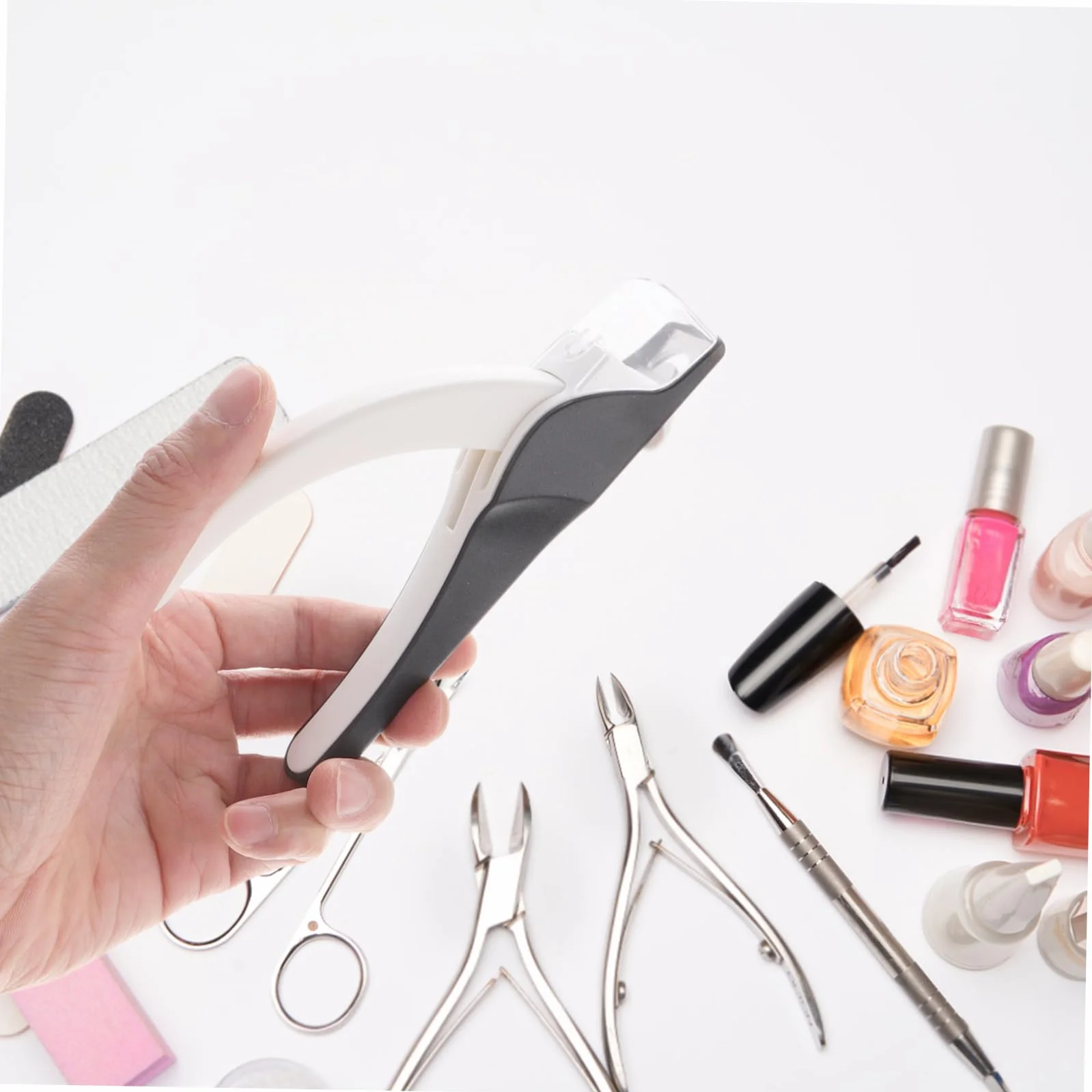 SHERCHPRY Cortauñas Profesional 1 Unidad Mango Texturizado Antisalpicaduras Para Uñas Postizas