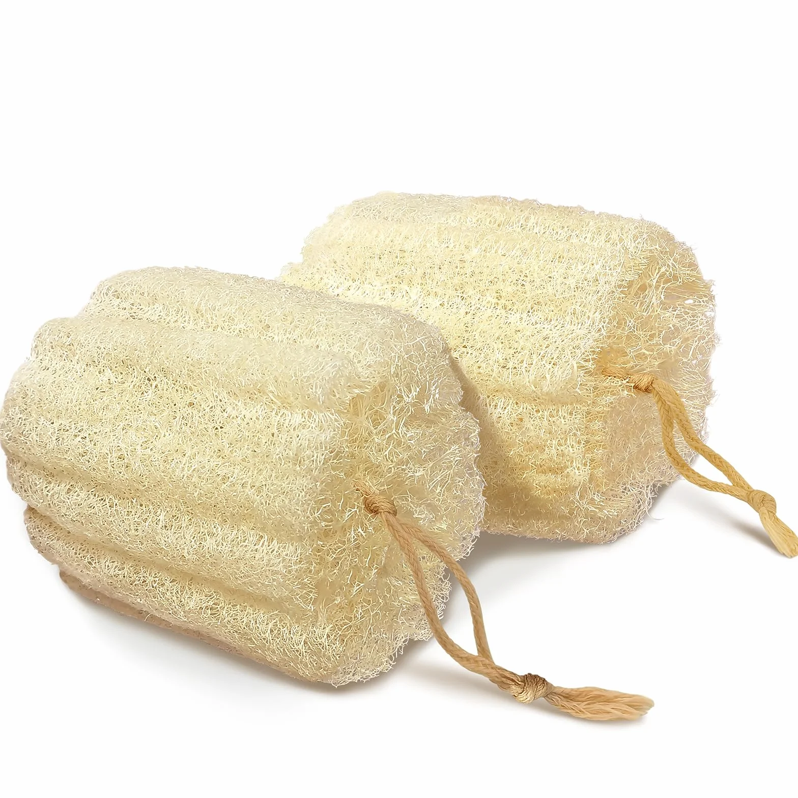 Esponja de lufa natural para baño, exfoliante corporal suave, 5.5 in, paquete de 2