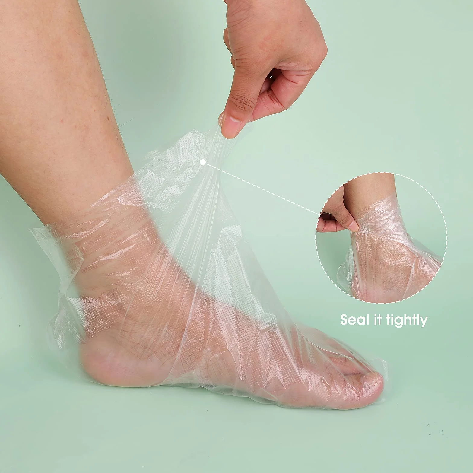 Abeillo 200 forros de baño de cera de parafina para pies, calcetines térmicos, bolsas de pedicura