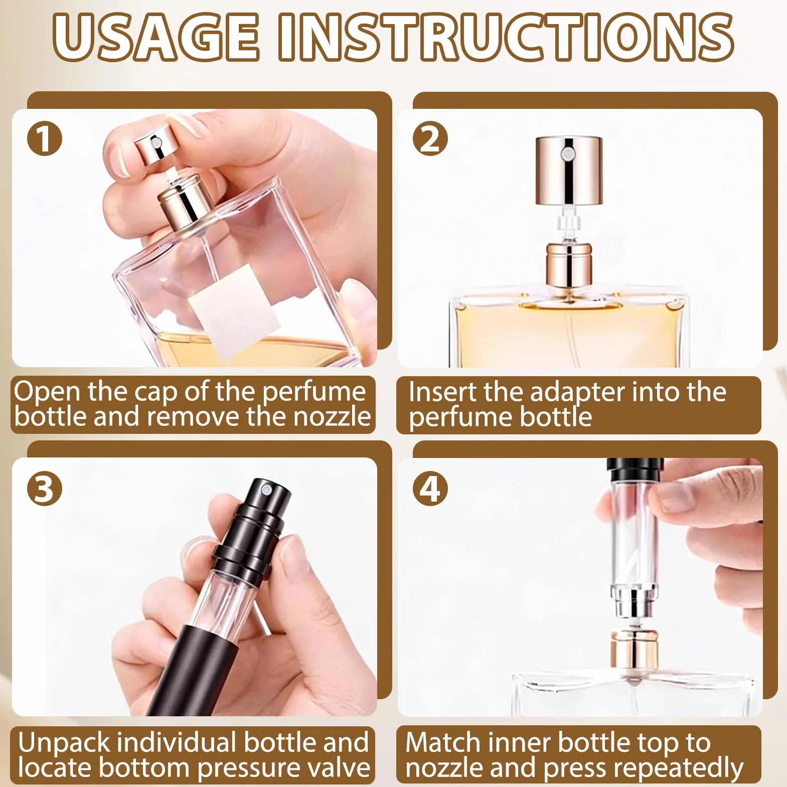 Atomizador Perfume Recargable Aluminio 5ml Mini Pulverizador Portátil Viaje Botella Spray Colonia Rellenable Negro