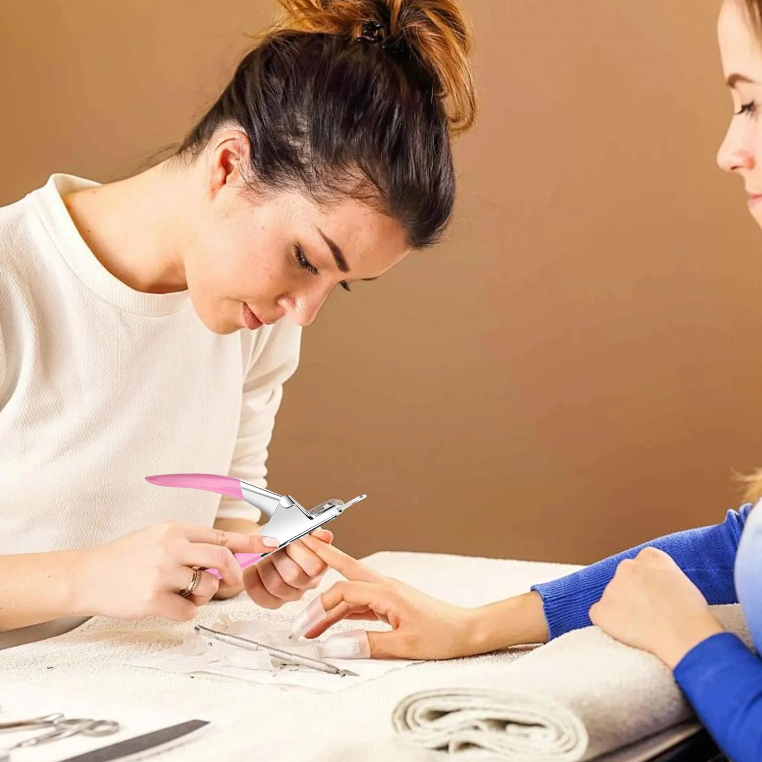 Cortador de uñas falso acero inoxidable recortadora manicura hogar