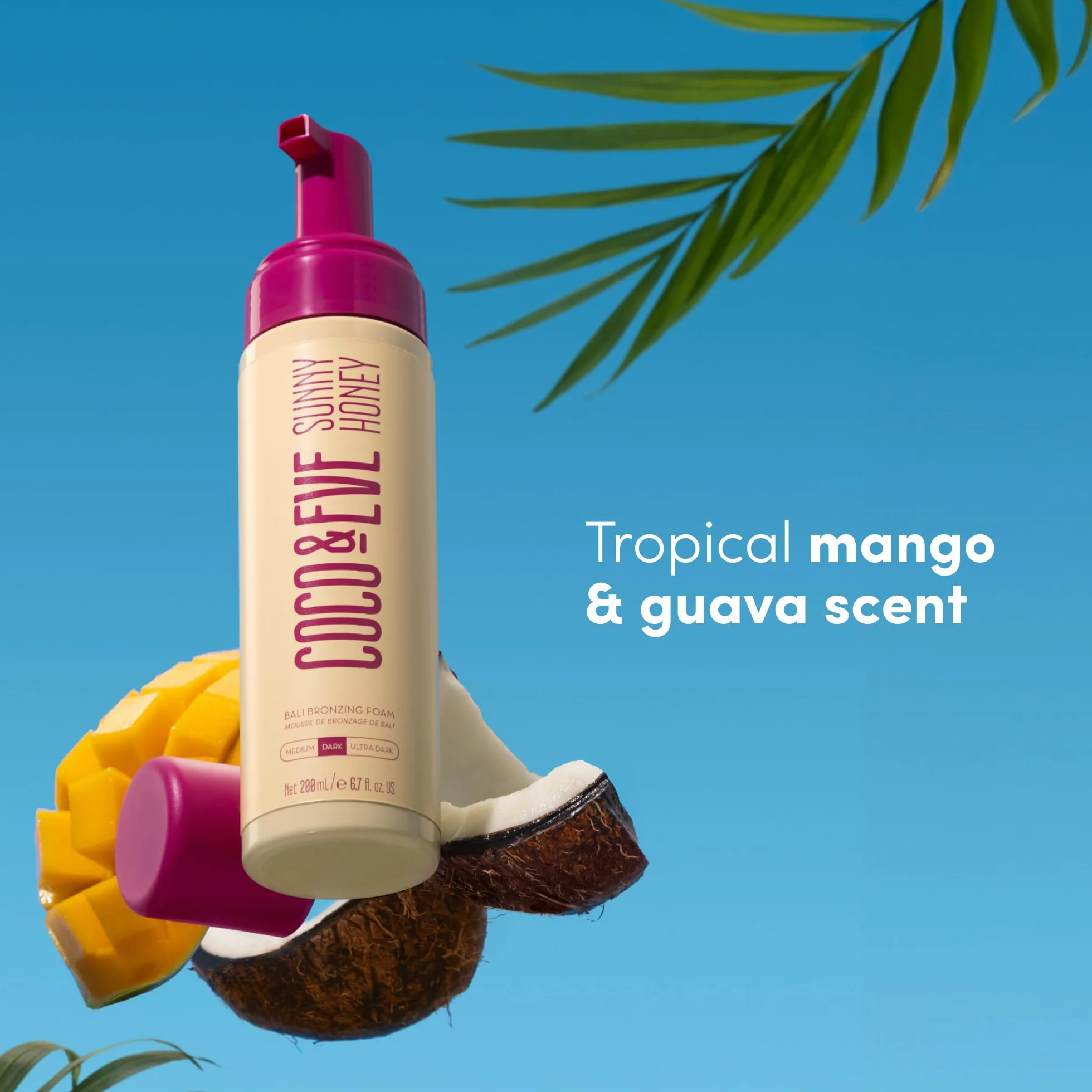 Coco & Eve Sunny Honey - Espuma autobronceadora de Bali - Anticelulitis y antienvejecimiento - Producto orgánico (Oscuro)
