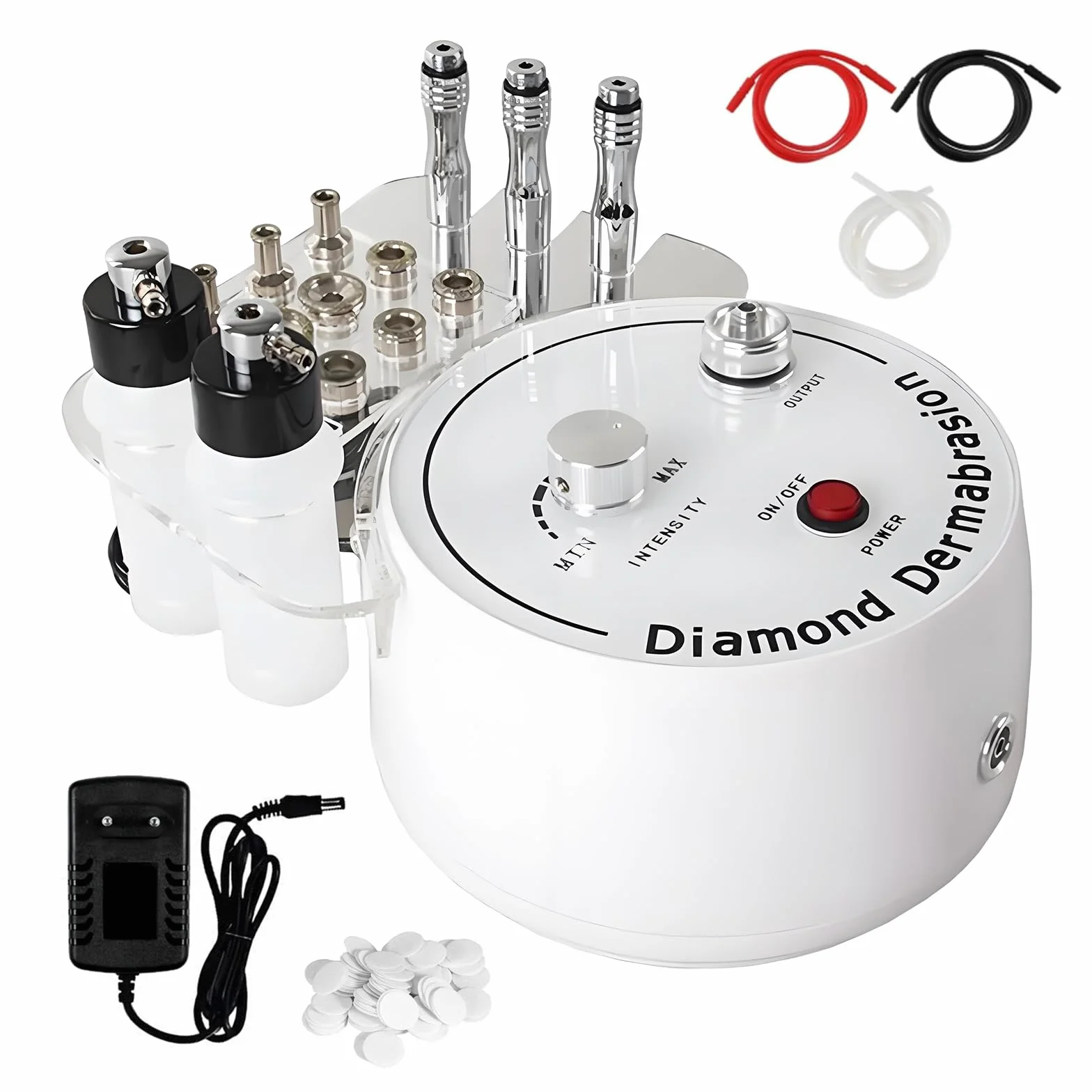 Máquina de Microdermoabrasión de Diamante 3 en 1, Hydrafacial Profesional con Tubo de Vacío y Pulverizador para Cuidado Facial
