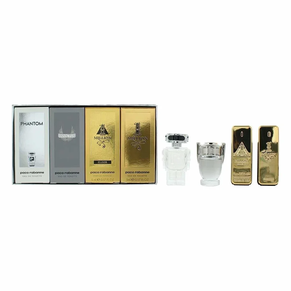 Pr Mini Set 4 X 5 Ml (1 Million Et + 1 Million Elixir + Invictus Et + Phantom Et)