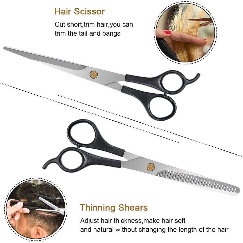 Tijeras Peluqueria Profesional 6,5 Pulgadas Acero Inoxidable Kit