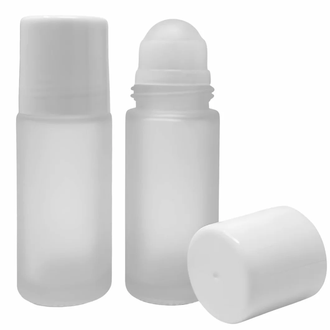 Essenciales Envase Roll On Rellenable 50 ml 2 Botes de Cristal sin fugas