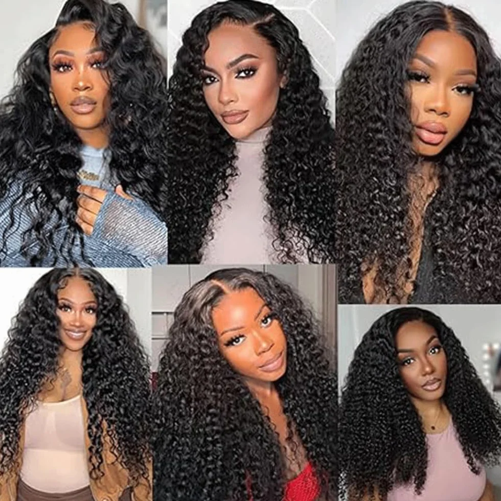 Peluca de onda profunda para mujer, paquetes de cabello humano humano sin procesar brasileño, extensiones de cabello humano virgen 1B natural negro paquete con una cobertura mínima para