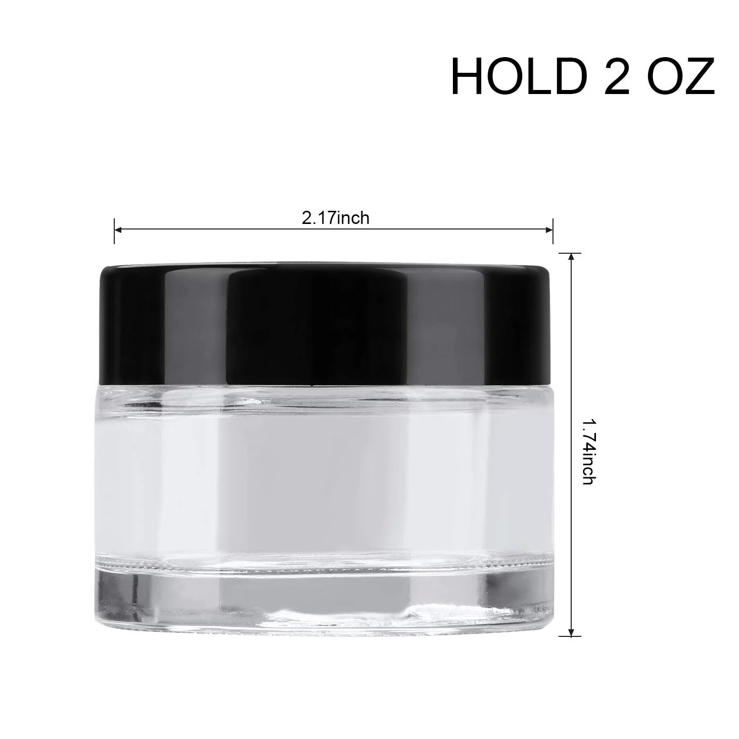 EnchengEncheng Amber-Clear 2 oz y 4 oz tarros cosméticos, 2 oz/transparente/paquete de 30, 2.00[set de ]