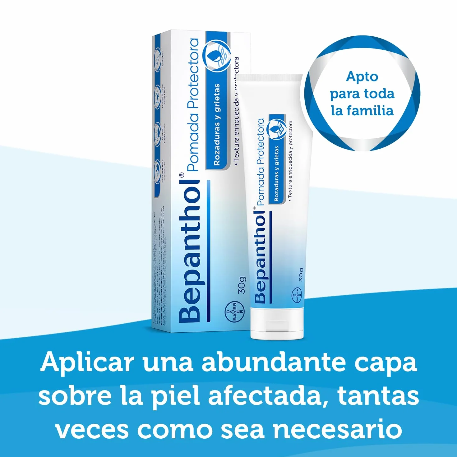 Bepanthol Pomada Protectora Hidratante 30g para Piel Seca e Irritada