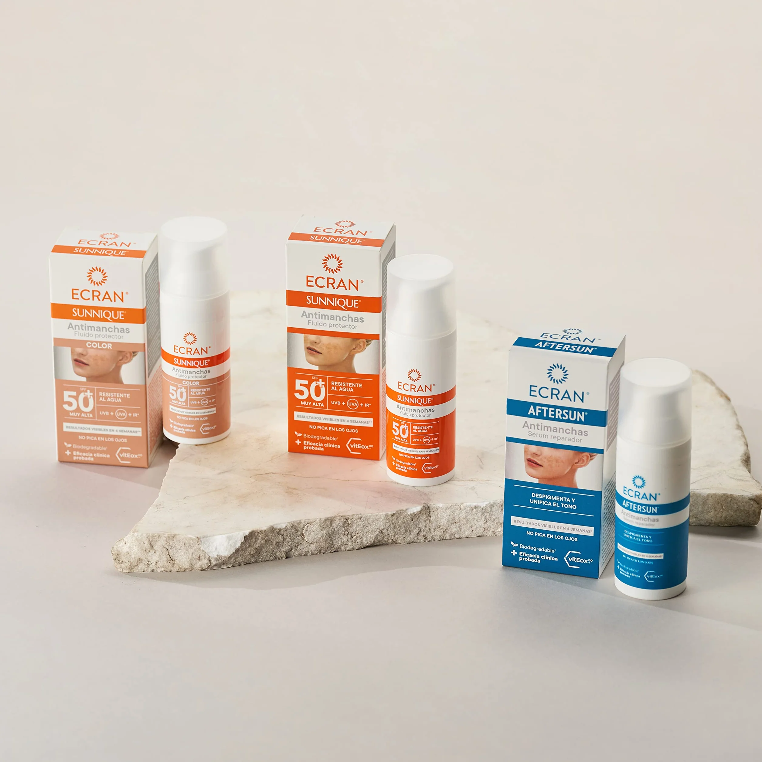 SUNNIQUE Protector Facial Antimanchas Antiarrugas SPF 50+ con Niacinamida y Ácido Hialuronico 50 ml