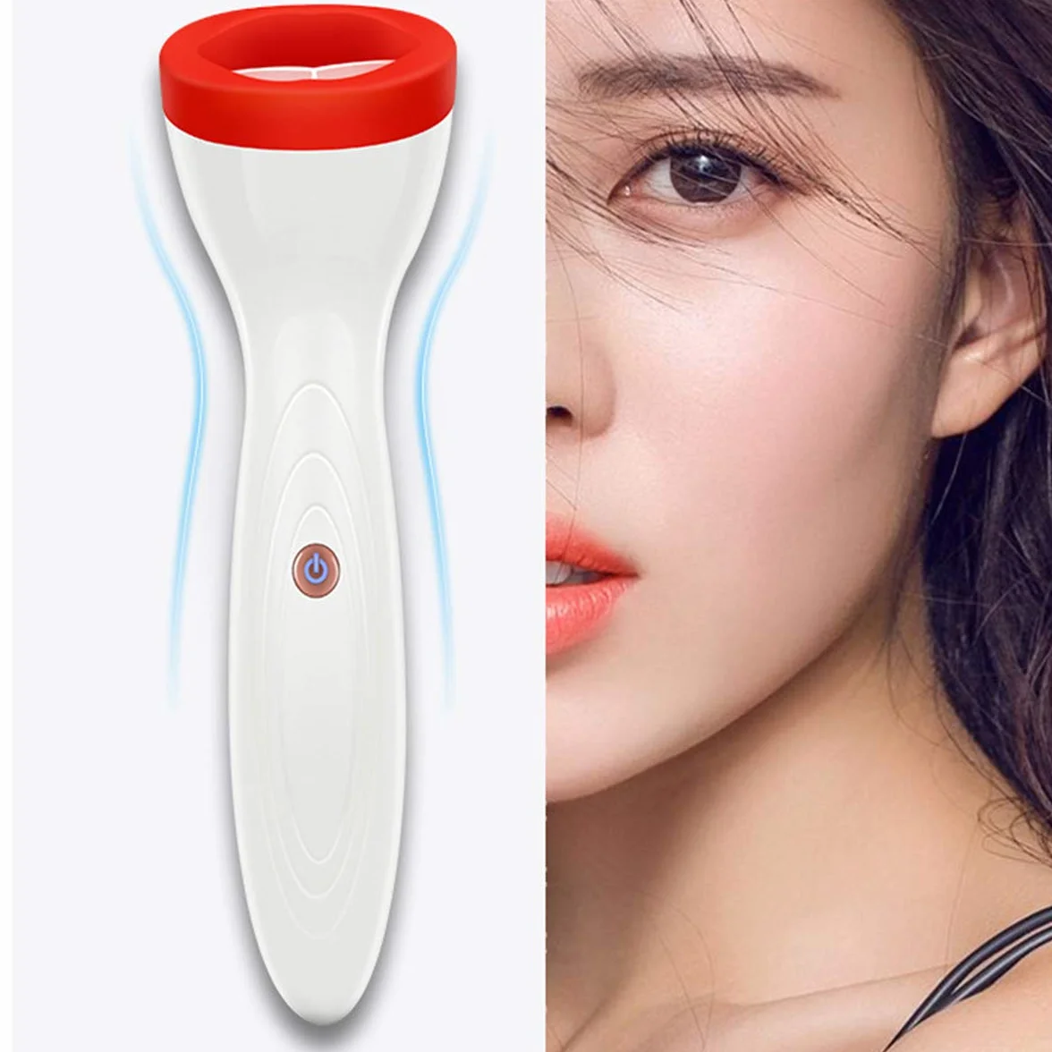 Rebordeador de Labios Eléctrico Instrumento Automático de Labios de Silicona Cabezal de Succión Ajustable 3 Niveles