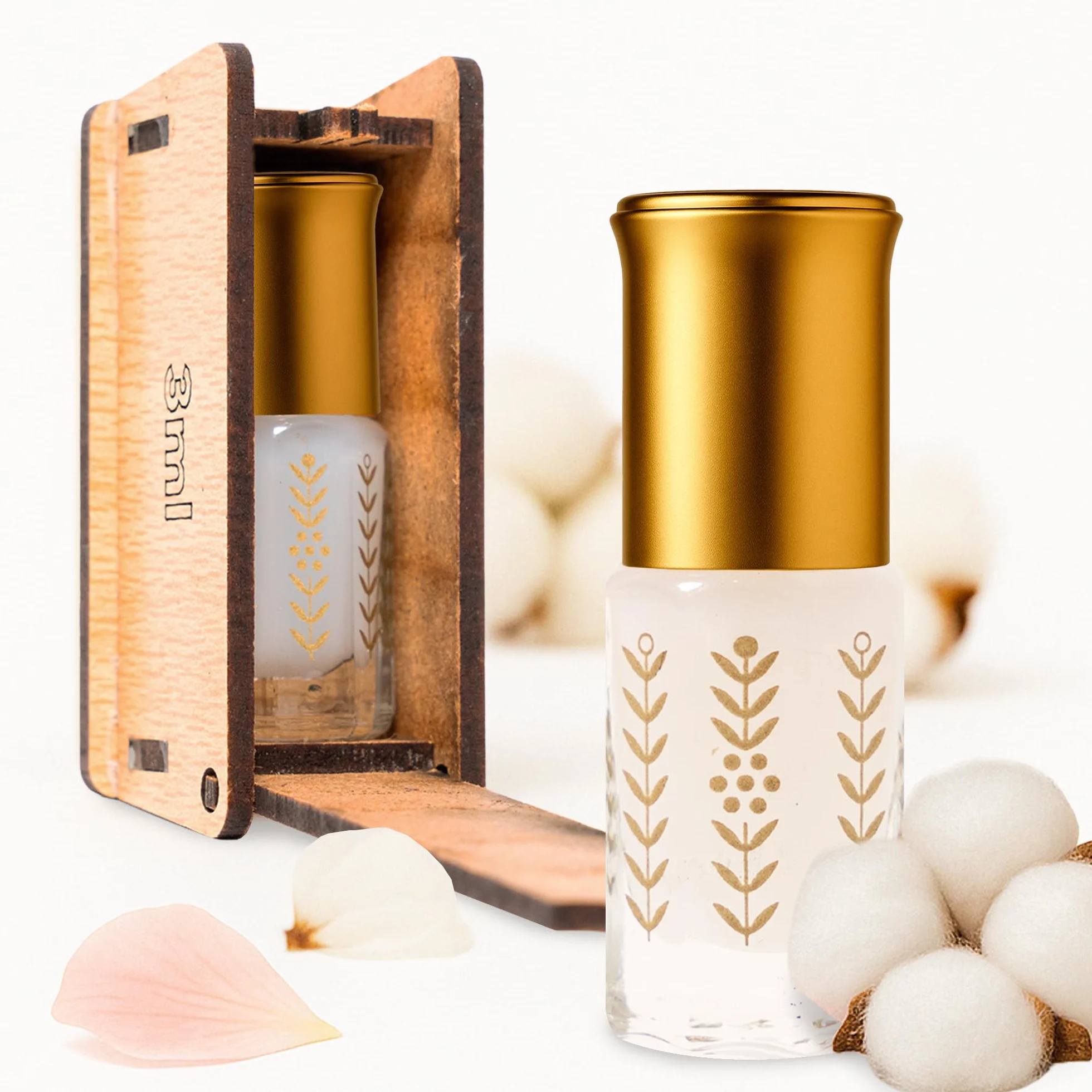 Musk Tahara 3ml | Almizcle Blanco, Aceite Esencial para Purificación después de la Menstruación, Perfume Árabe Mujer, Libre de Alcohol y Apto para Piel Sensible, Textura Cremosa