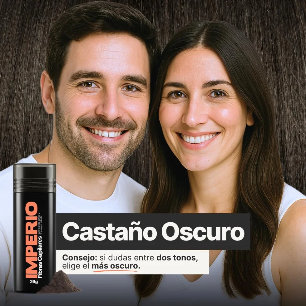 IMPERIO Microfibras Capilares Densificador Cabello 26g Castaño Oscuro