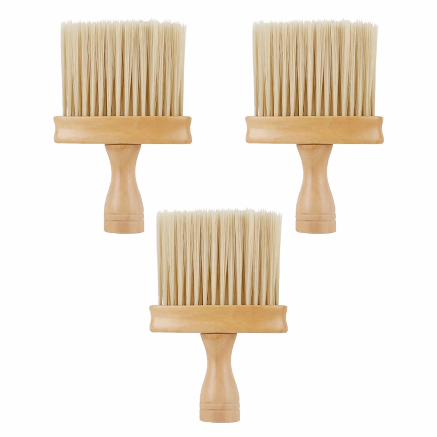 Cepillo Para El Cabello De Madera De Haya, 3 Piezas, Limpiador De Cepillo Para El Cuello, Accesorios Para Cortar El Cabello