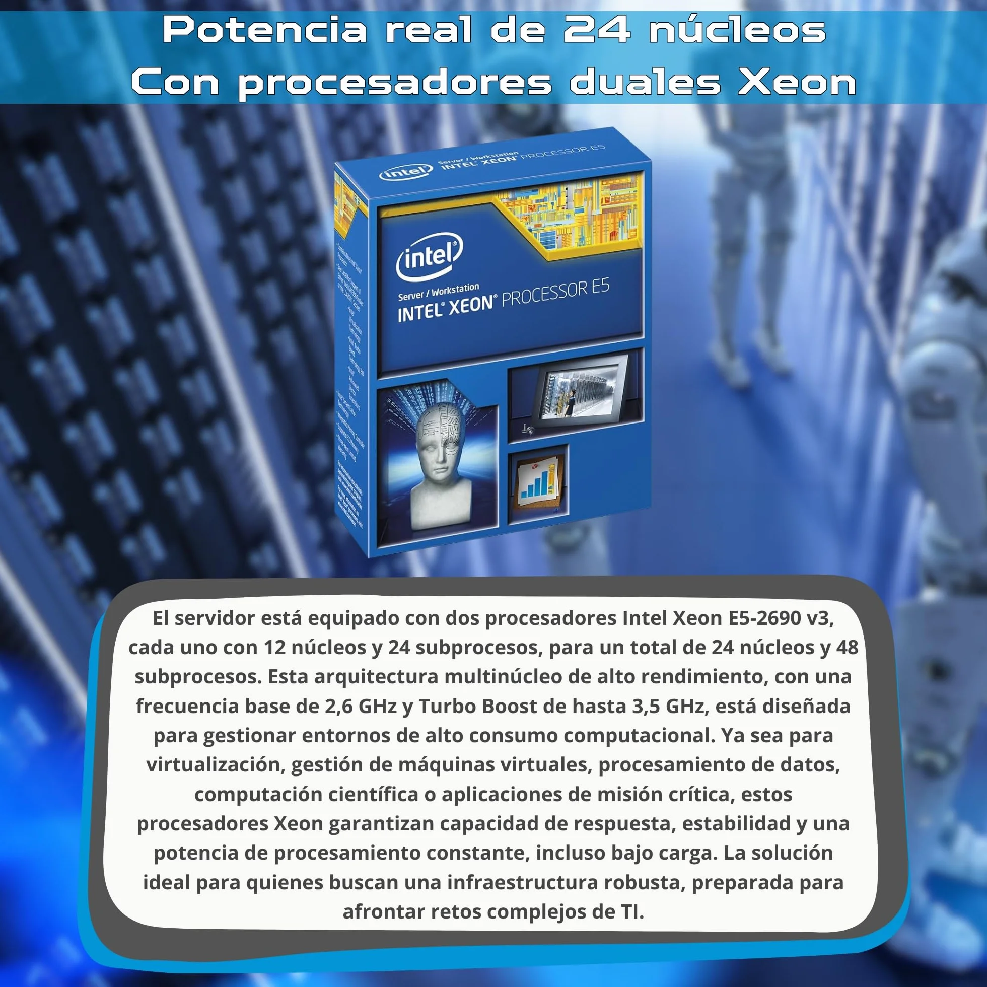 HP ProLiant DL380 Gen9 Server Support 2x Xeon 2690 V3 128GB RAM 2x 4TB SAS iLO H8404 NO OS Reacondicionado