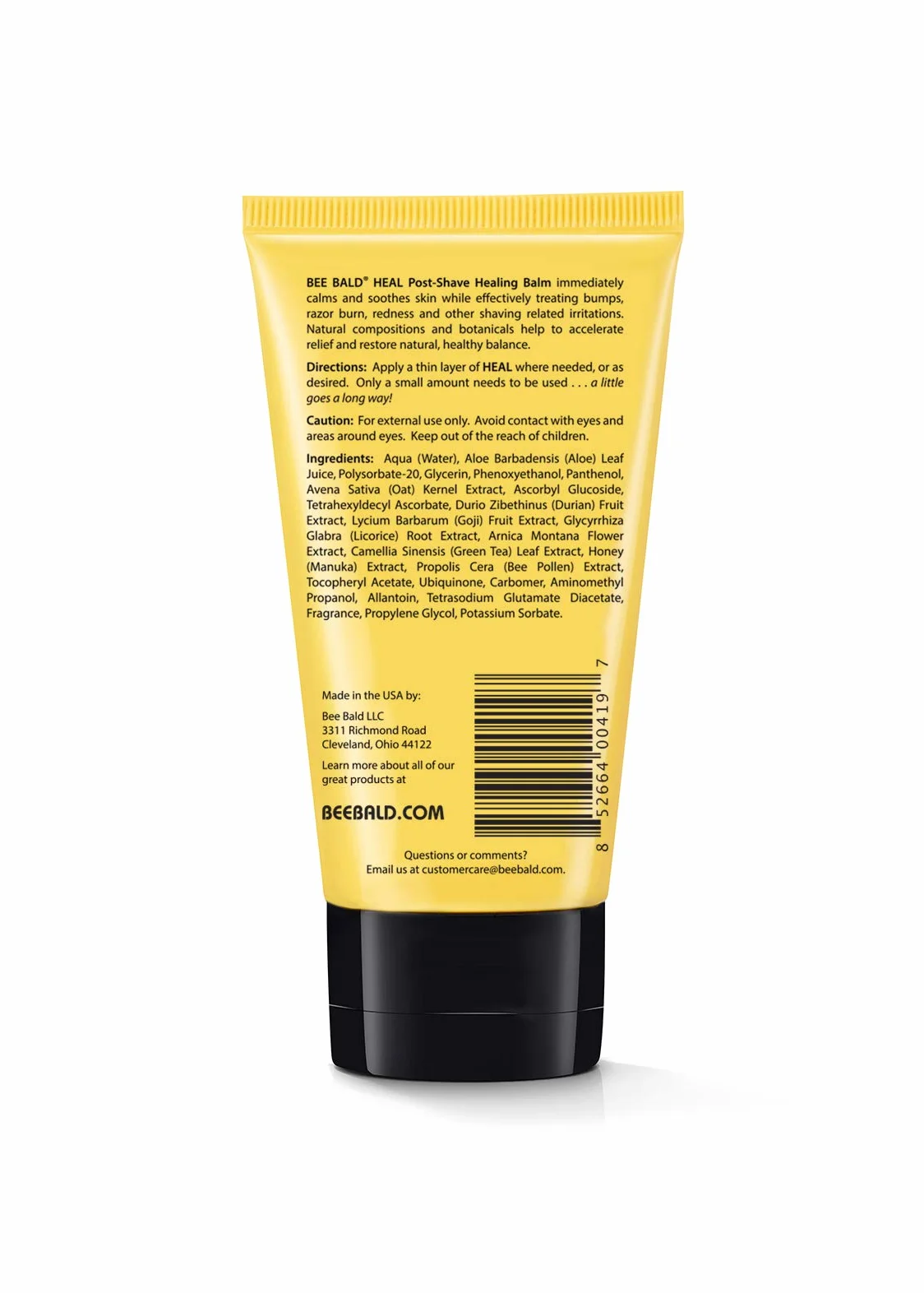 Bee Bald HEAL Bálsamo Post-Afeitado Calma y Alivia la Piel Dañada Trata Granos Irritaciones 59ml