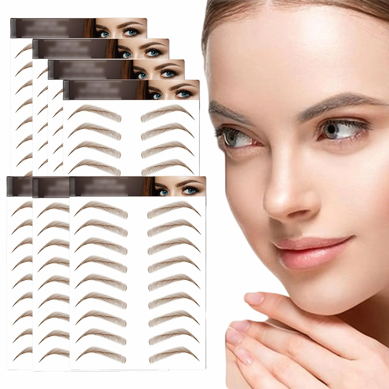 4D Tatuajes de Cejas Impermeables 77 Pares Marrón
