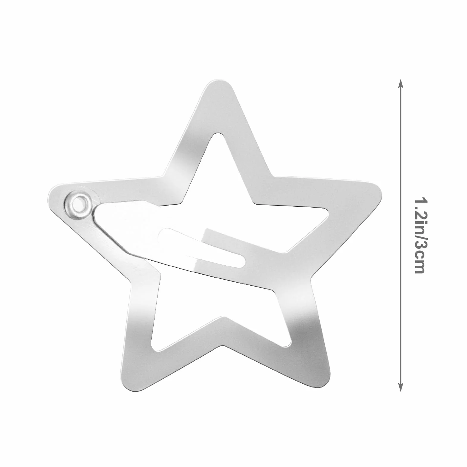 Broches de metal para el cabello con forma de estrella plateados 10 piezas pasadores para el cabello con huecas