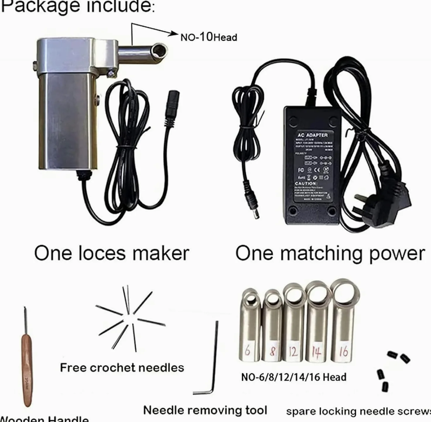 EPANO LXXW Máquina de rastas Máquina for Hacer rastas instantáneas, Herramienta eléctrica portátil for rastas, máquina trenzadora de Ganchillo de 6-16mm para Trenzas Sintéticas/Reparadoras(10mm)