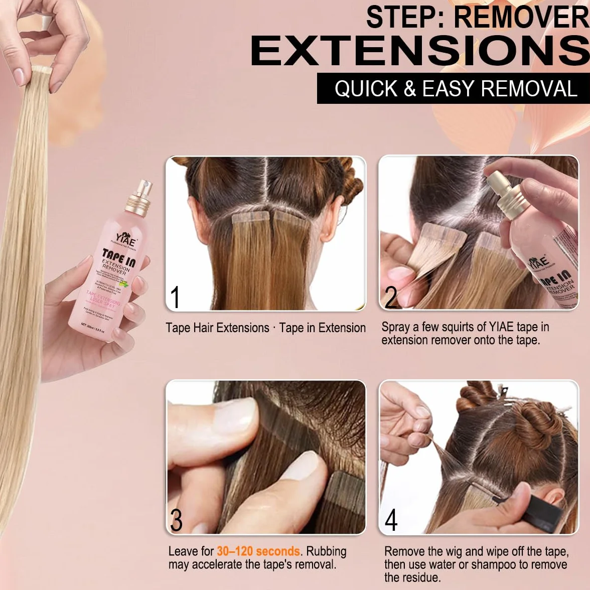 Disolvente suave sin alcohol para cinta, queratina y encaje Wigs 260 ml