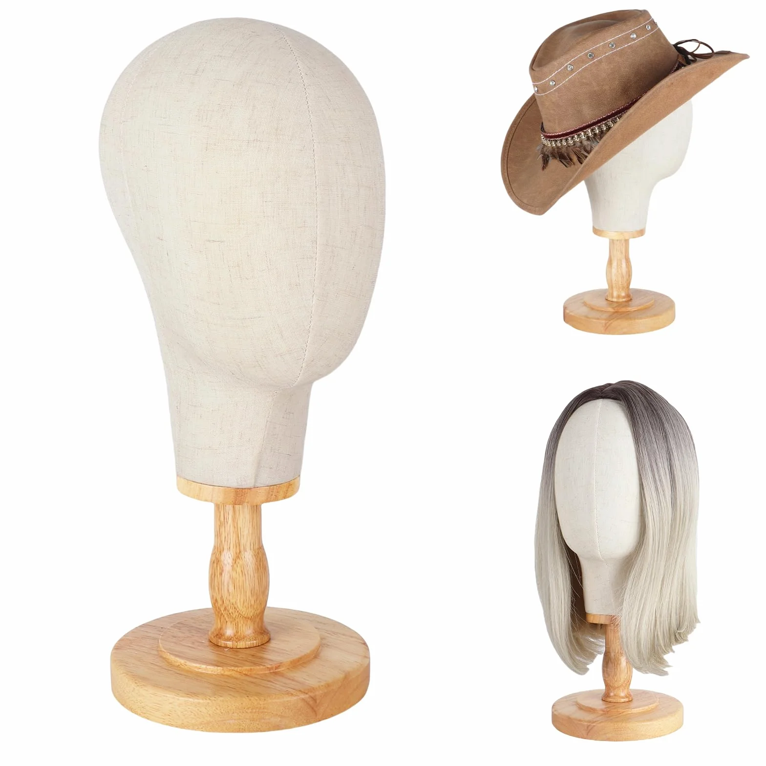Cabeza de maniquí 21" 54 cm soporte para pelucas y gorras