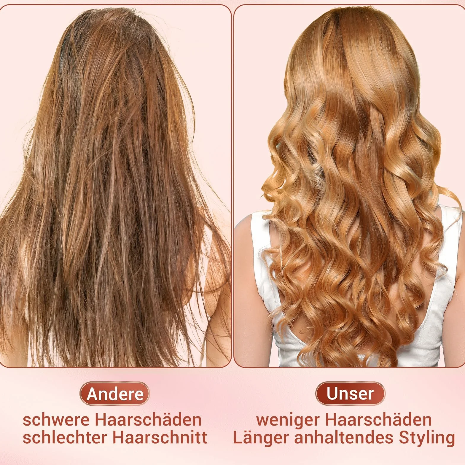 BESTOPE PRO Rizador Pelo Ondas 22mm Calentamiento Rápido Temperatura Ajustable