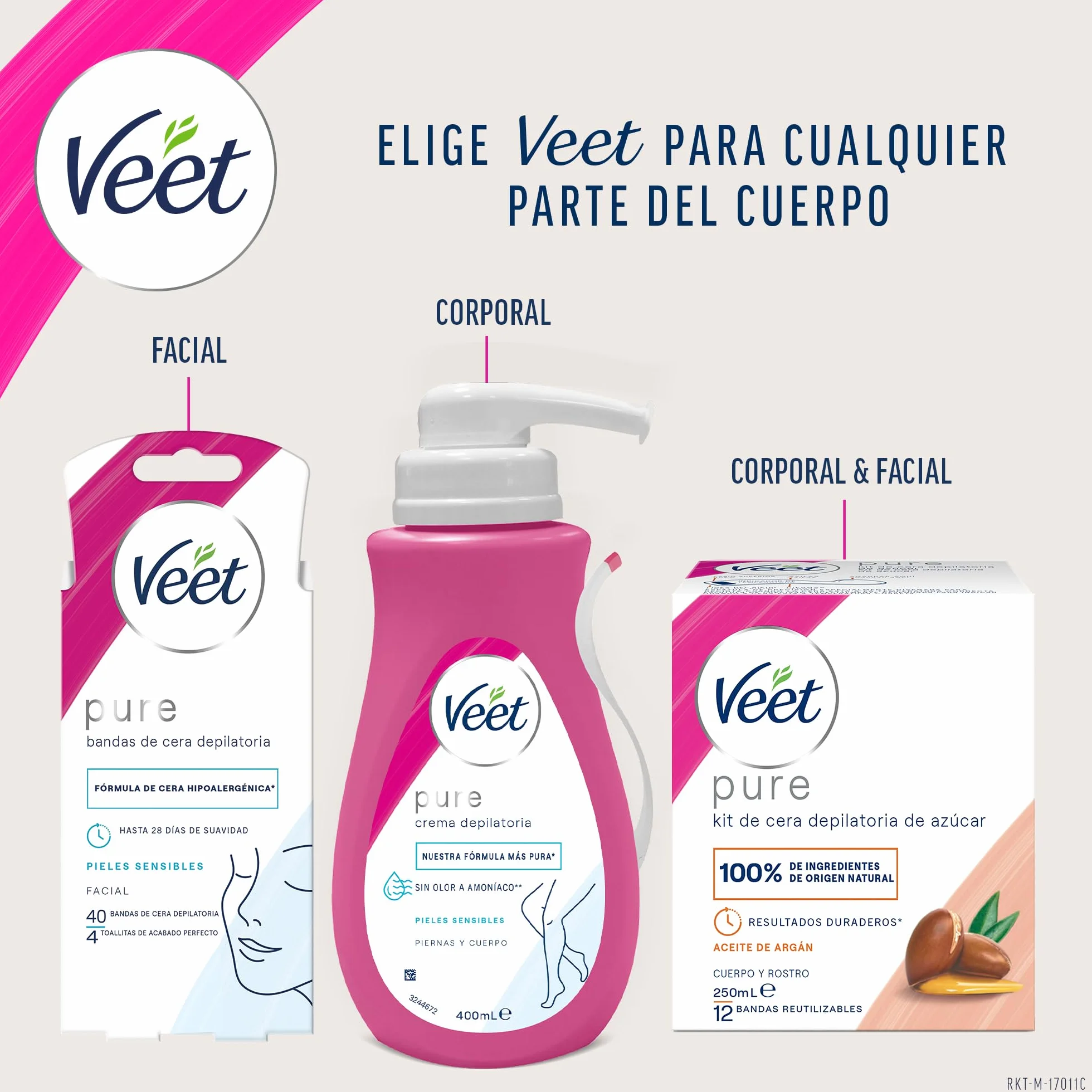 Veet Crema Depilatoria Corporal para Mujer con Aloe Vera y Vitamina E, Pieles Sensibles, 200 ml