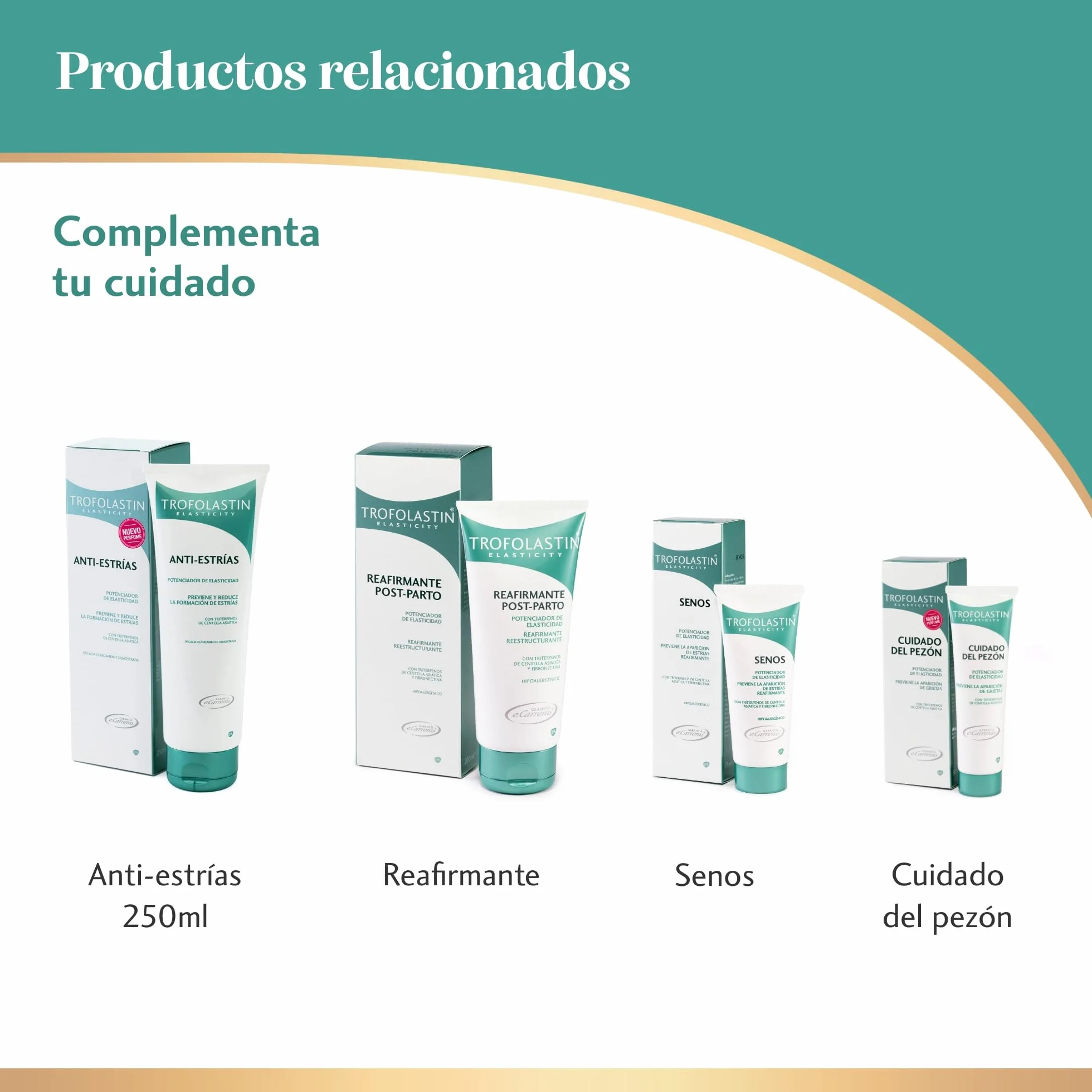 Trofolastin Crema Antiestrías Reafirmante 400ml Centella Asiática