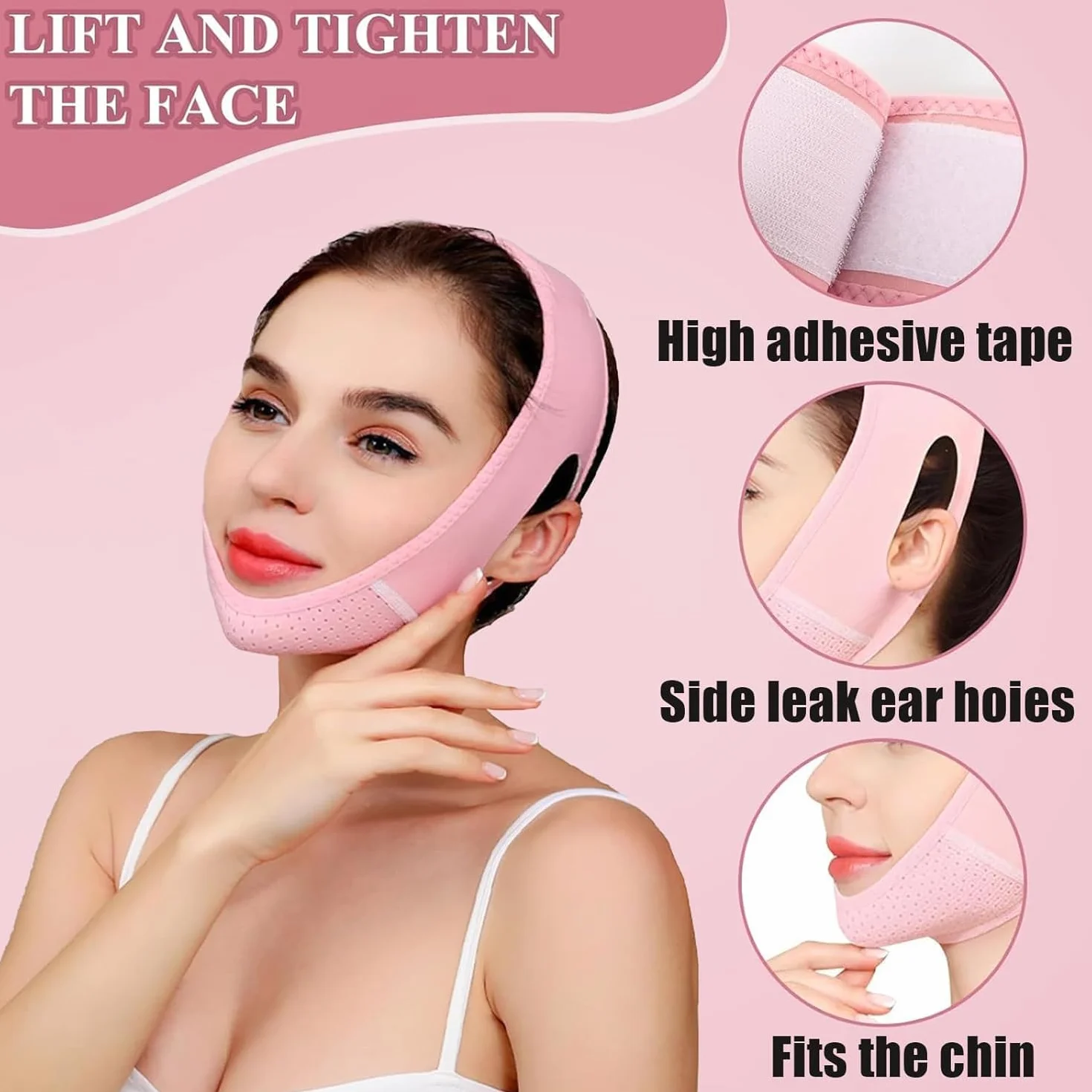 Máscara Lifting Facial Reutilizable V Line, Reductor de Papada, Ajustable