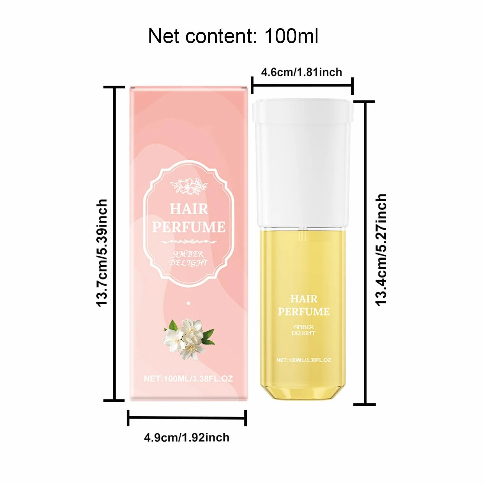 Perfume para el cabello floral para mujer, niebla perfumada para cabello y cuerpo