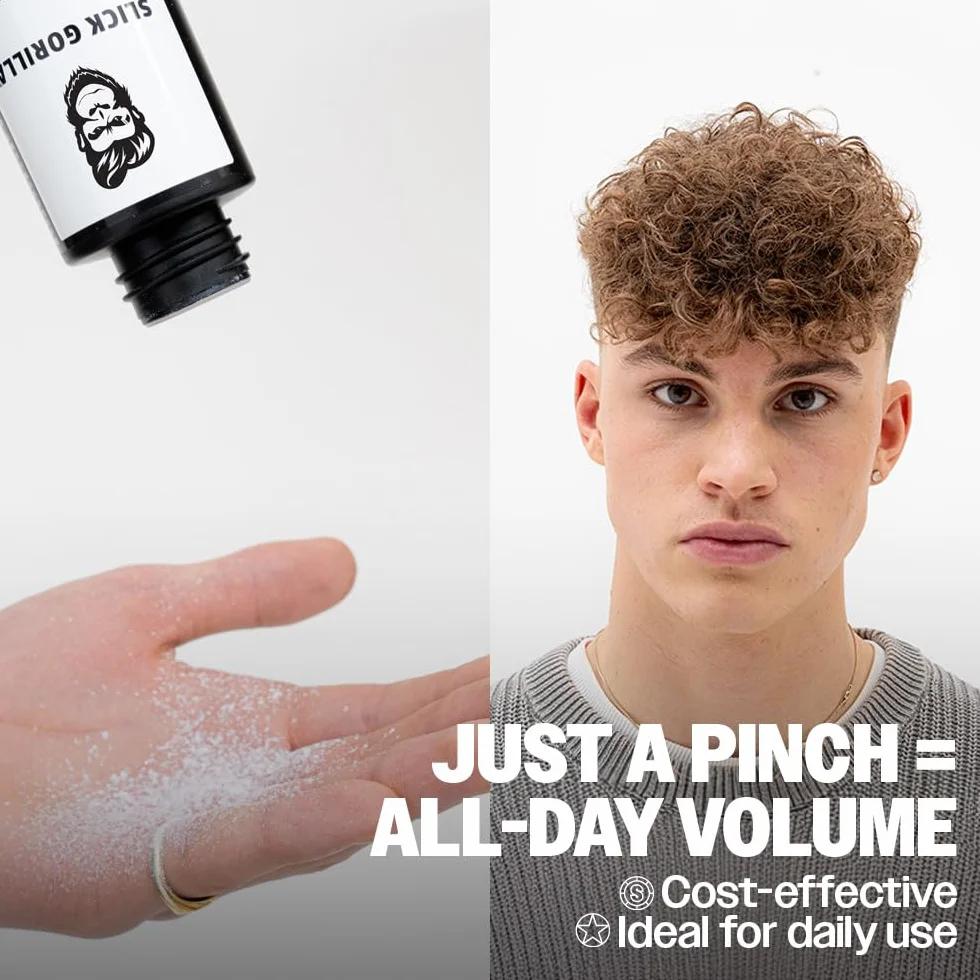 Slick Gorilla Polvo de Peinado para Hombres 20 ml Acabado Mate Fijación 24h Volumen