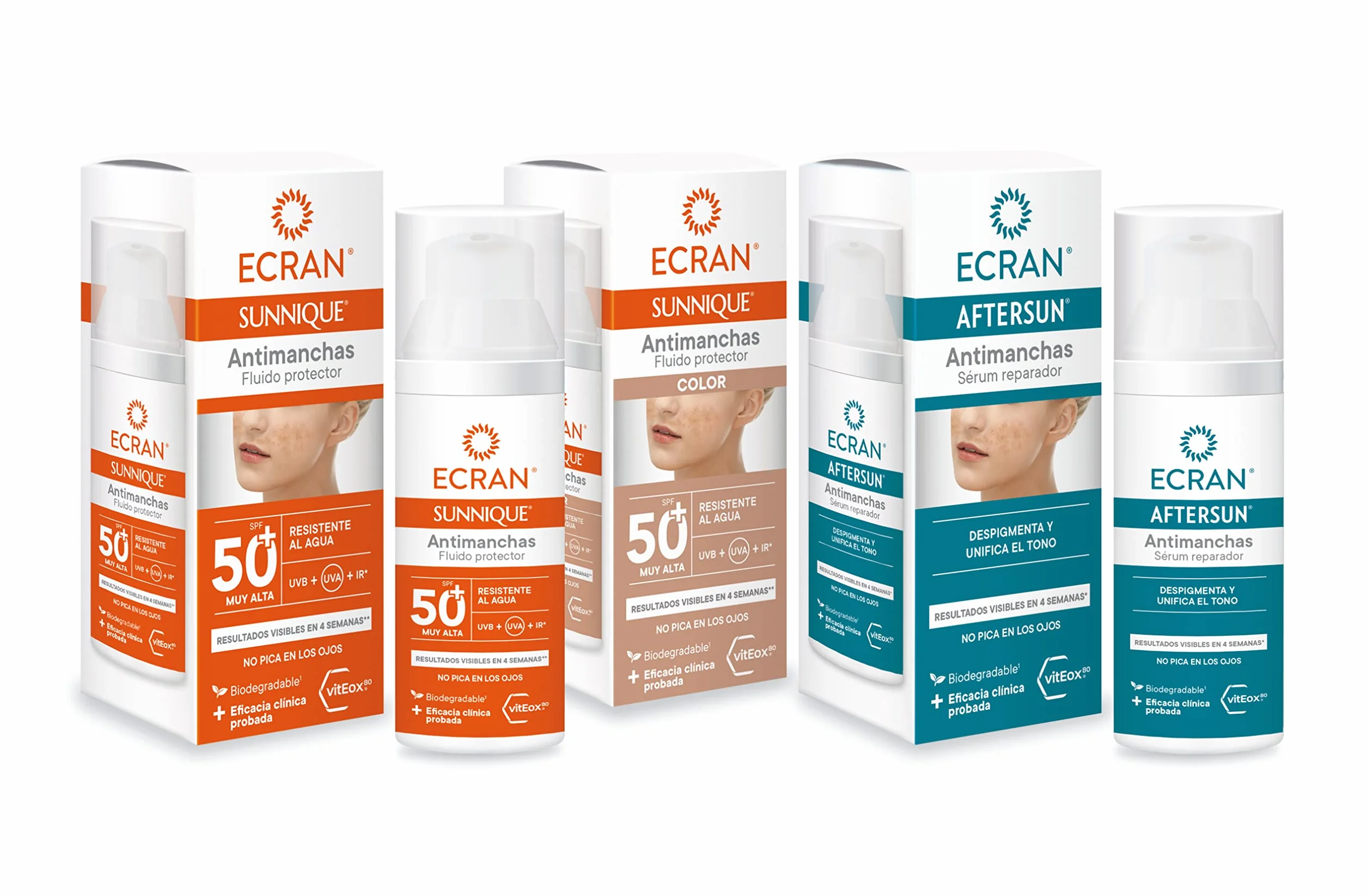 SUNNIQUE Protector Facial Antimanchas Antiarrugas SPF 50+ con Niacinamida y Ácido Hialuronico 50 ml