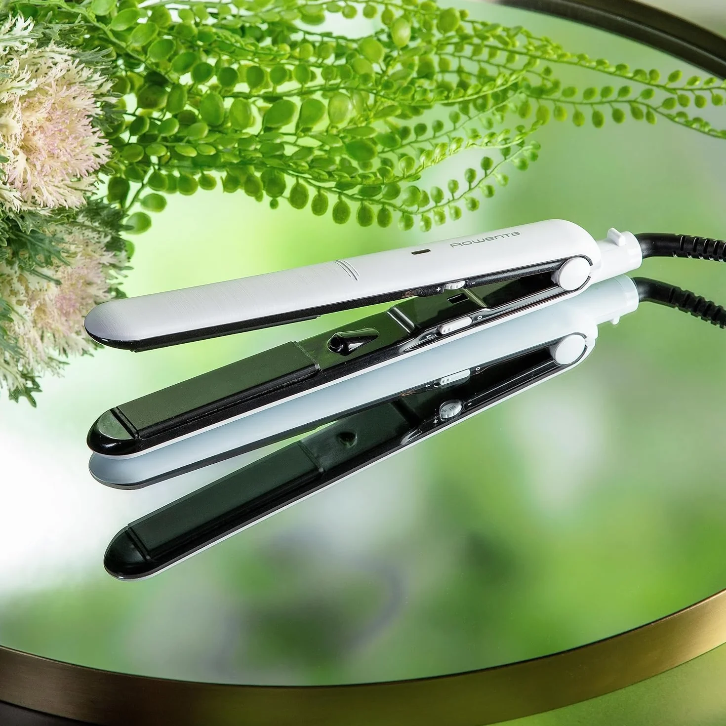 Rowenta Optiliss SF3210 Plancha de pelo revestimiento cerámico 230 ºC alisado eficiente sistema de bloqueo