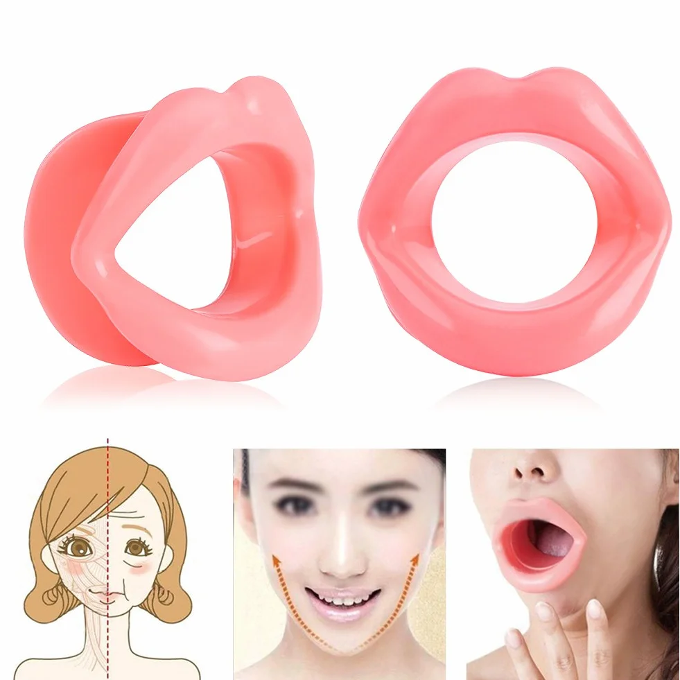 Silicona Entrenador de Labios Lifting Facial Tensor Muscular Antiarrugas