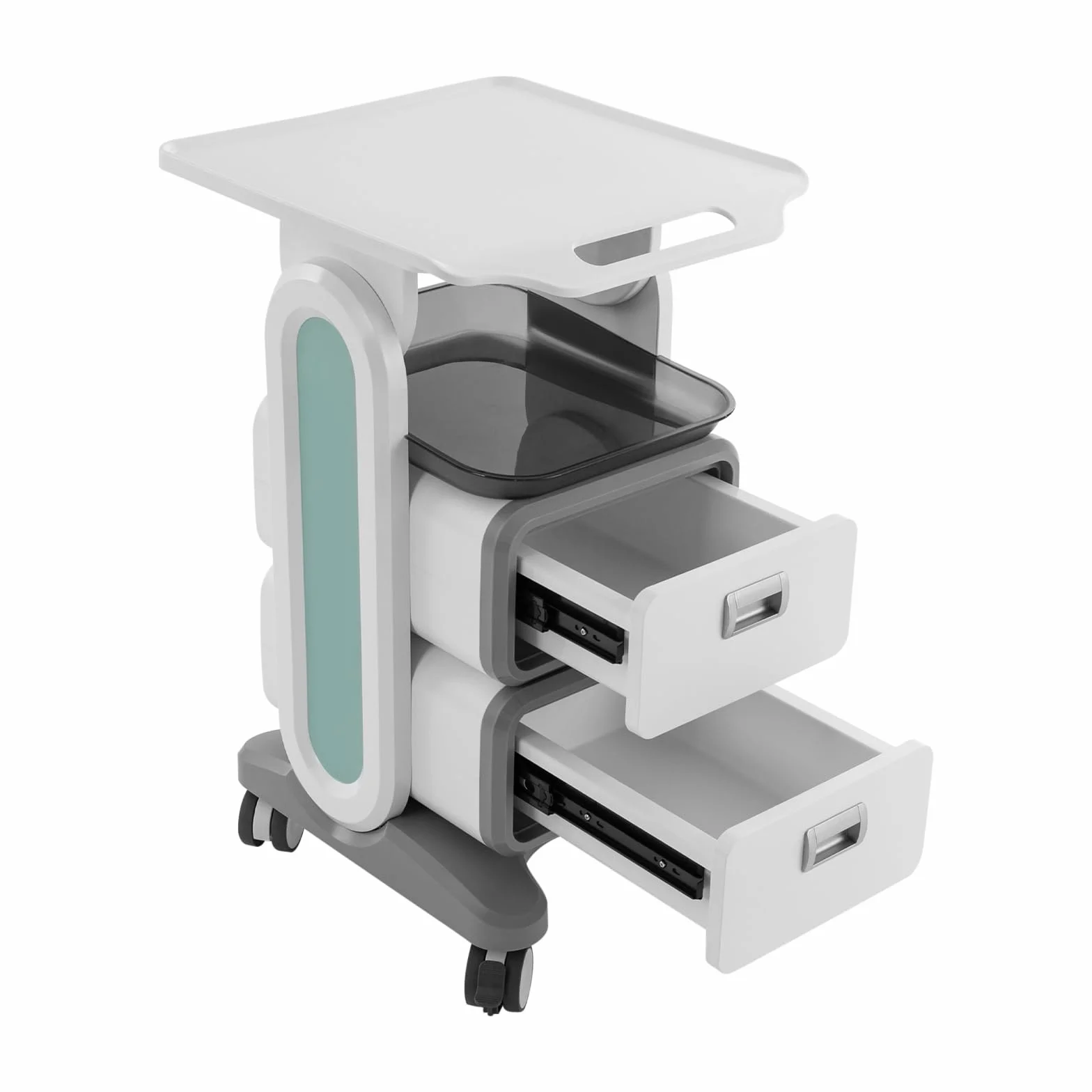 Carrito de transporte médico móvil con cajones, salón de belleza, carrito de almacenamiento portátil profesional con ruedas para el hogar, hospital, oficina, clínica médica