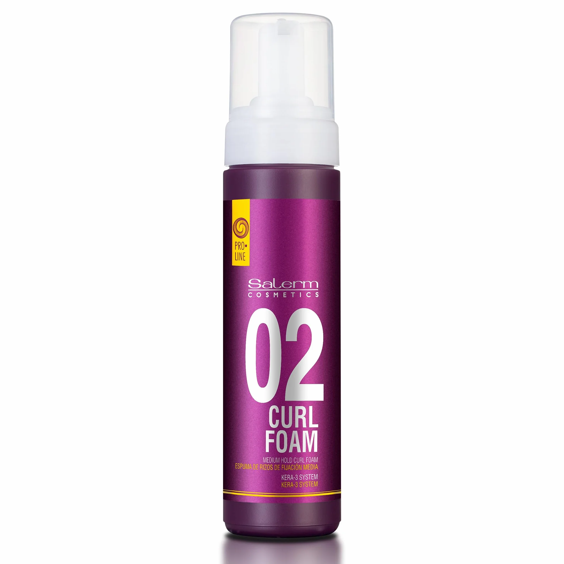 SALERM Pro Line Curl Foam 200 ml Rizos Definidos Queratinas Repara Hidrata Filtro Solar UV