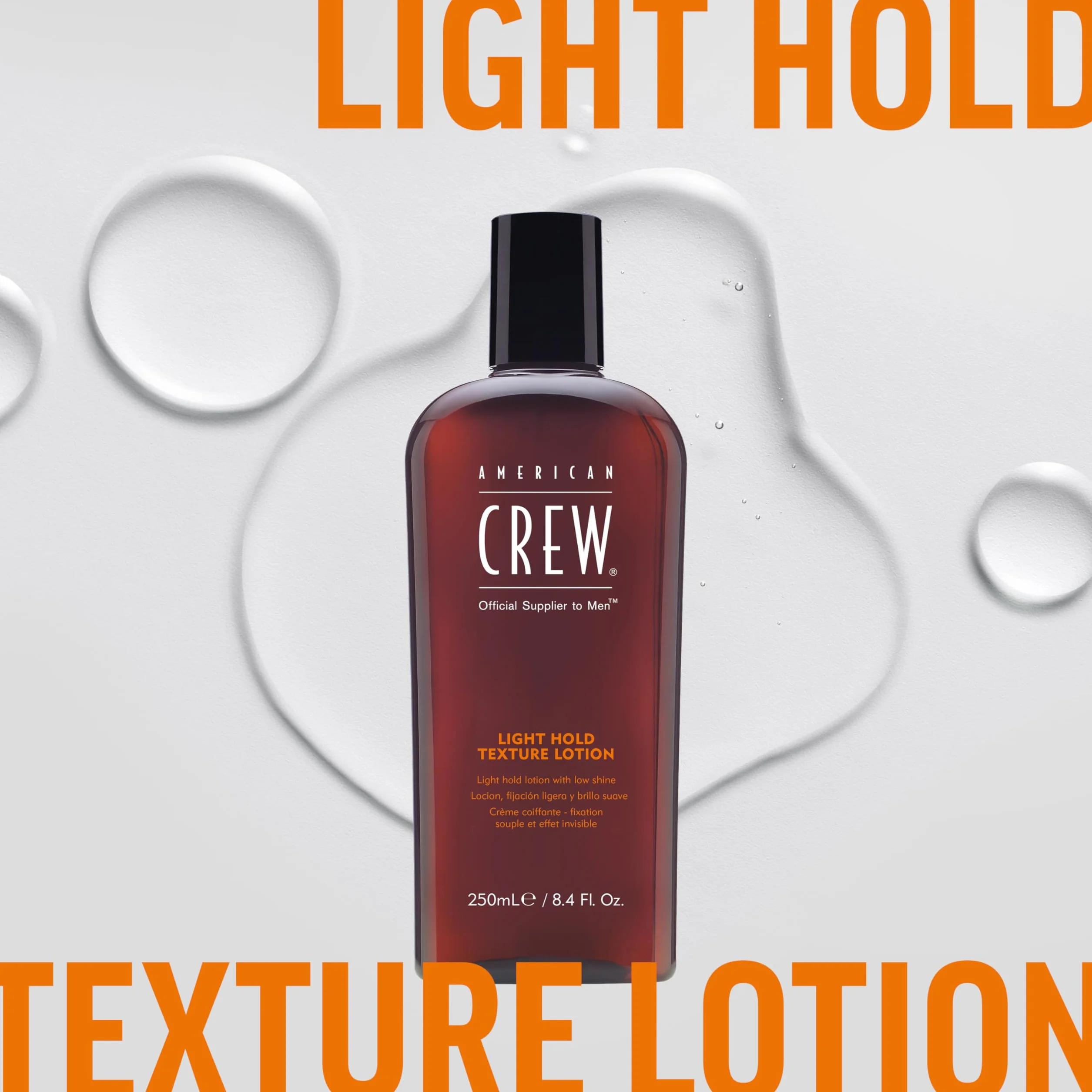 American Crew Light Hold Texture Lotion, Loción de Fijación Baja, 250ml