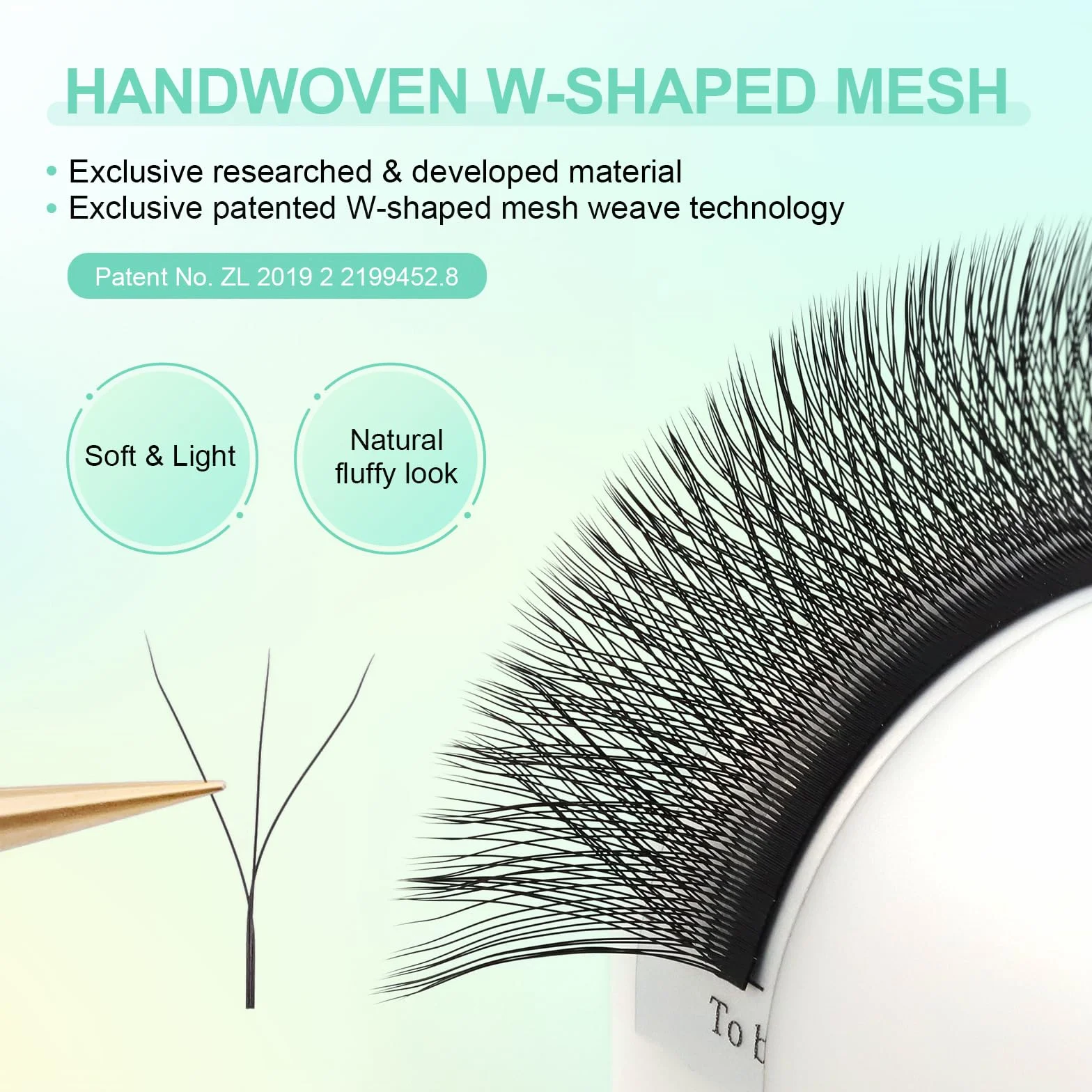 NAGARAKU 3D Pestañas W Ramo Prefabricado Hecho a mano Pestañas Postizas Naturales Volumen Rusas Clover Eyelash Cluster Negro 0.07mm C 8-12mm