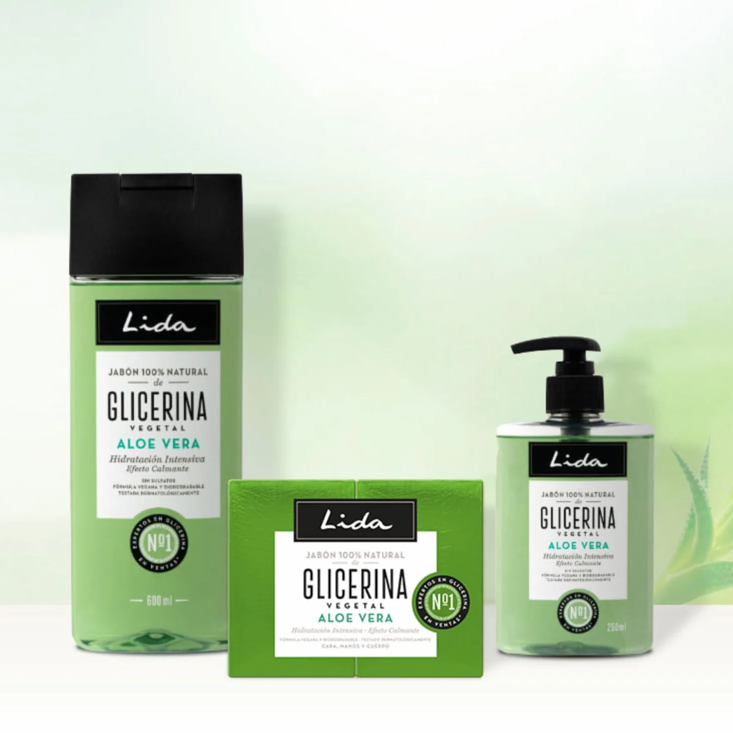 Lida Jabón Líquido de Manos Natural Glicerina Aloe Vera 250 ml